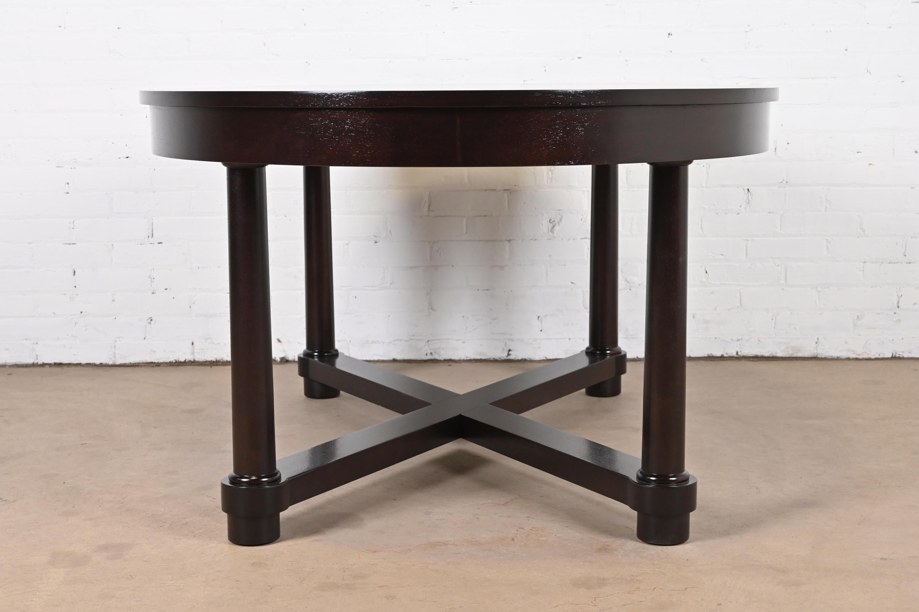 Barbara Barry for Baker Modern Neoclassical Mahogany Dining Table, Refinished 6