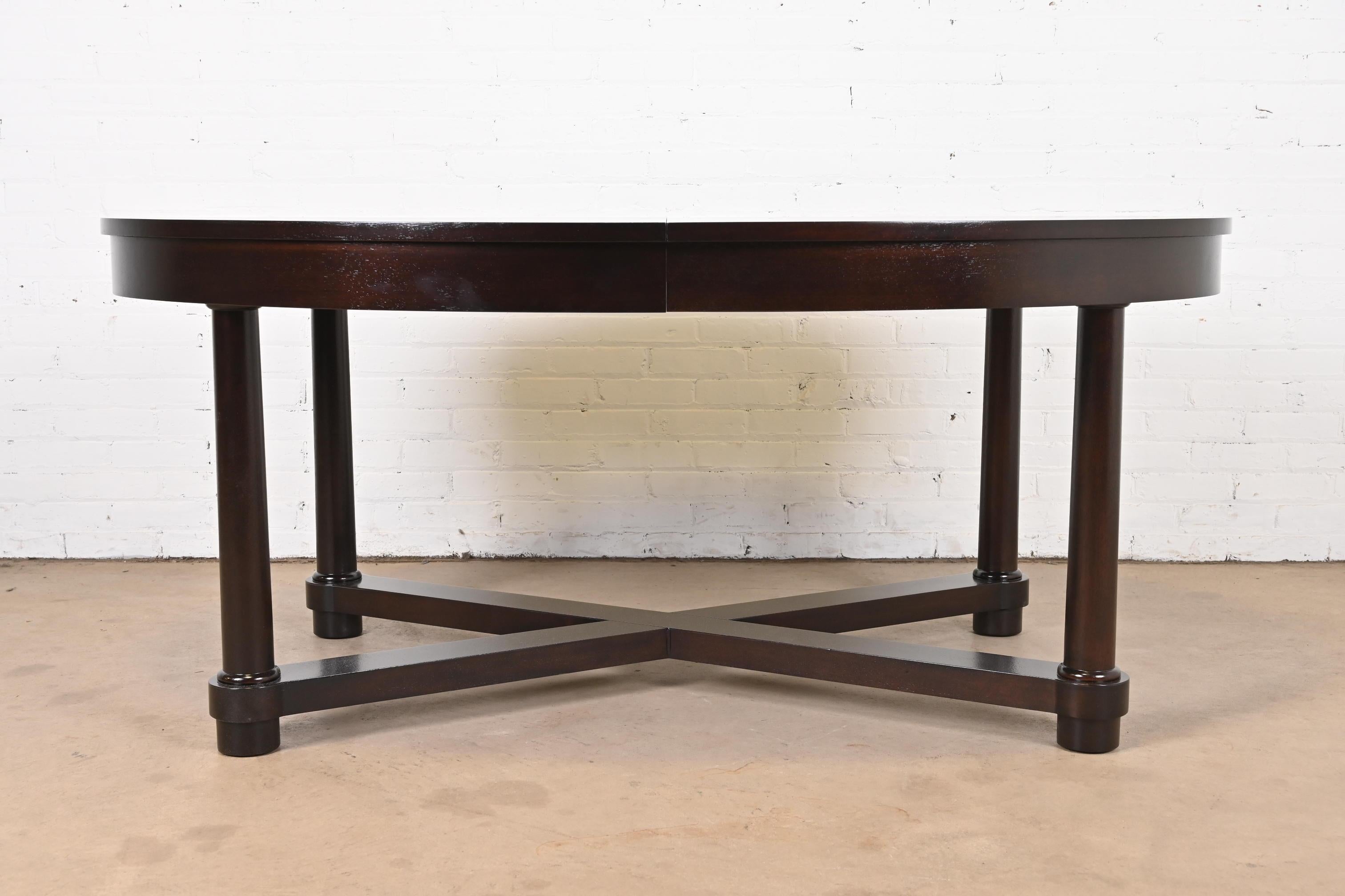 Barbara Barry for Baker Modern Neoclassical Mahogany Dining Table, Refinished 7
