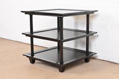 Barbara Barry for Baker Modern Regency Mahogany Three-Tier Occasional Table