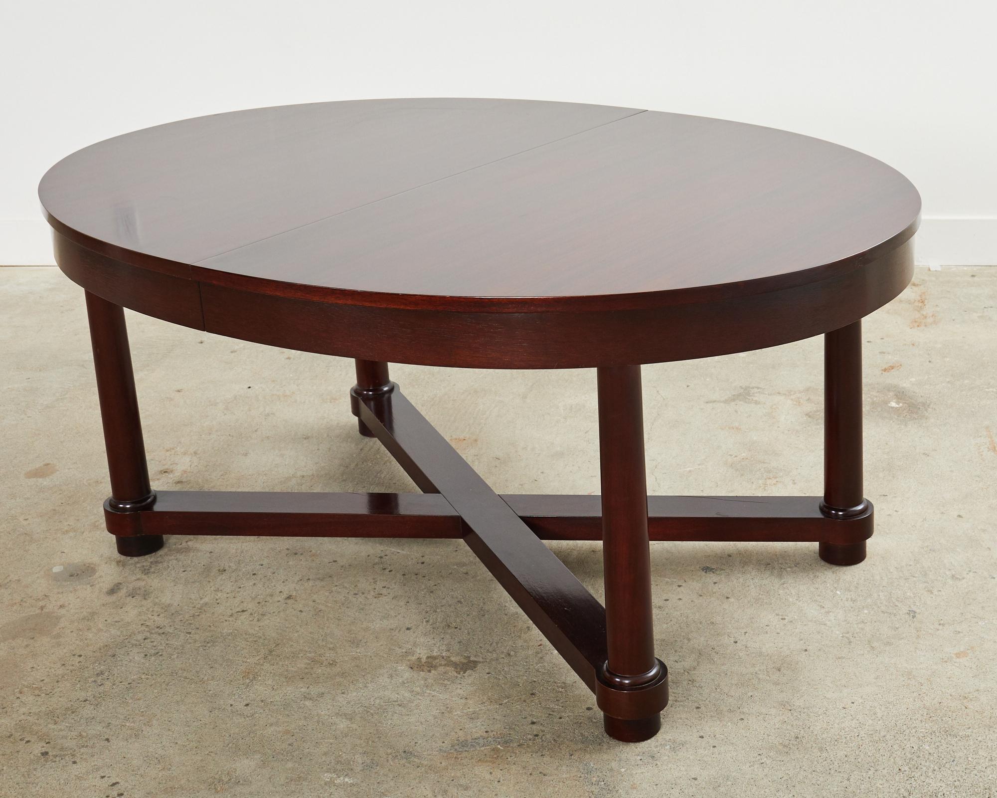 Barbara Barry for Baker Neoclassical Mahogany Extending Dining Table 4