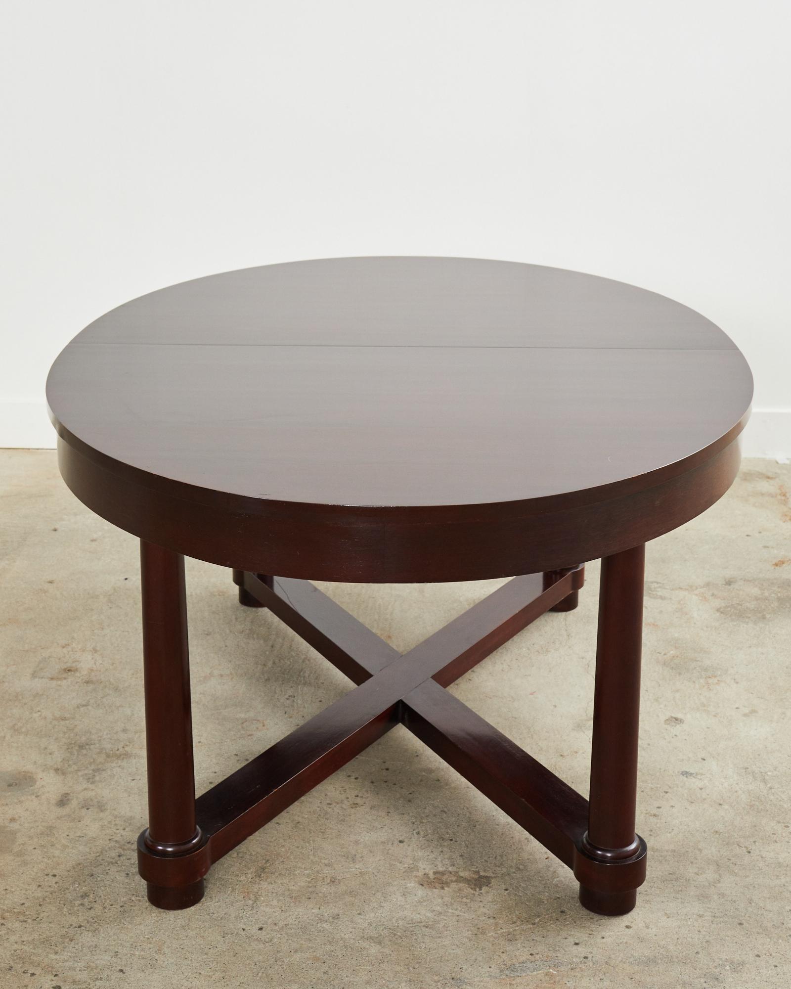 Barbara Barry for Baker Neoclassical Mahogany Extending Dining Table 6