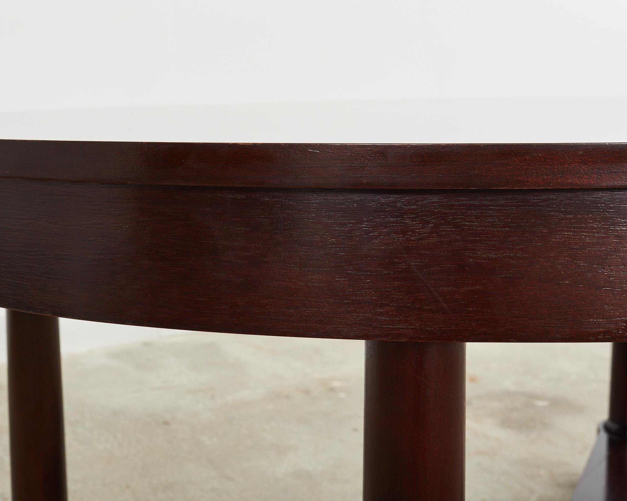 Barbara Barry for Baker Neoclassical Mahogany Extending Dining Table 7