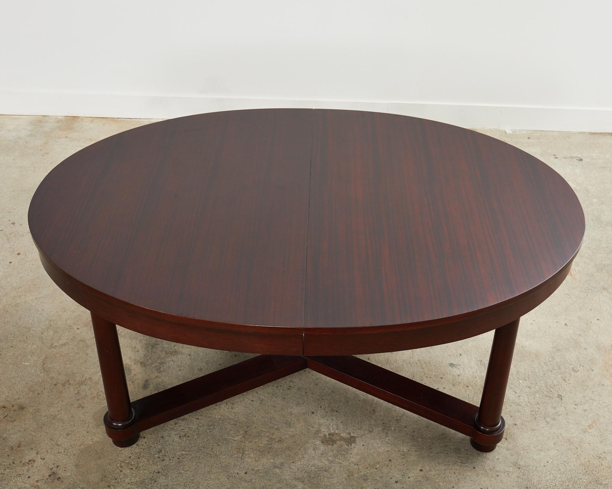 Barbara Barry for Baker Neoclassical Mahogany Extending Dining Table 13
