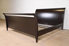 Barbara Barry for Baker Regency Mahogany King Size Sleigh Bed, Newly Refinished