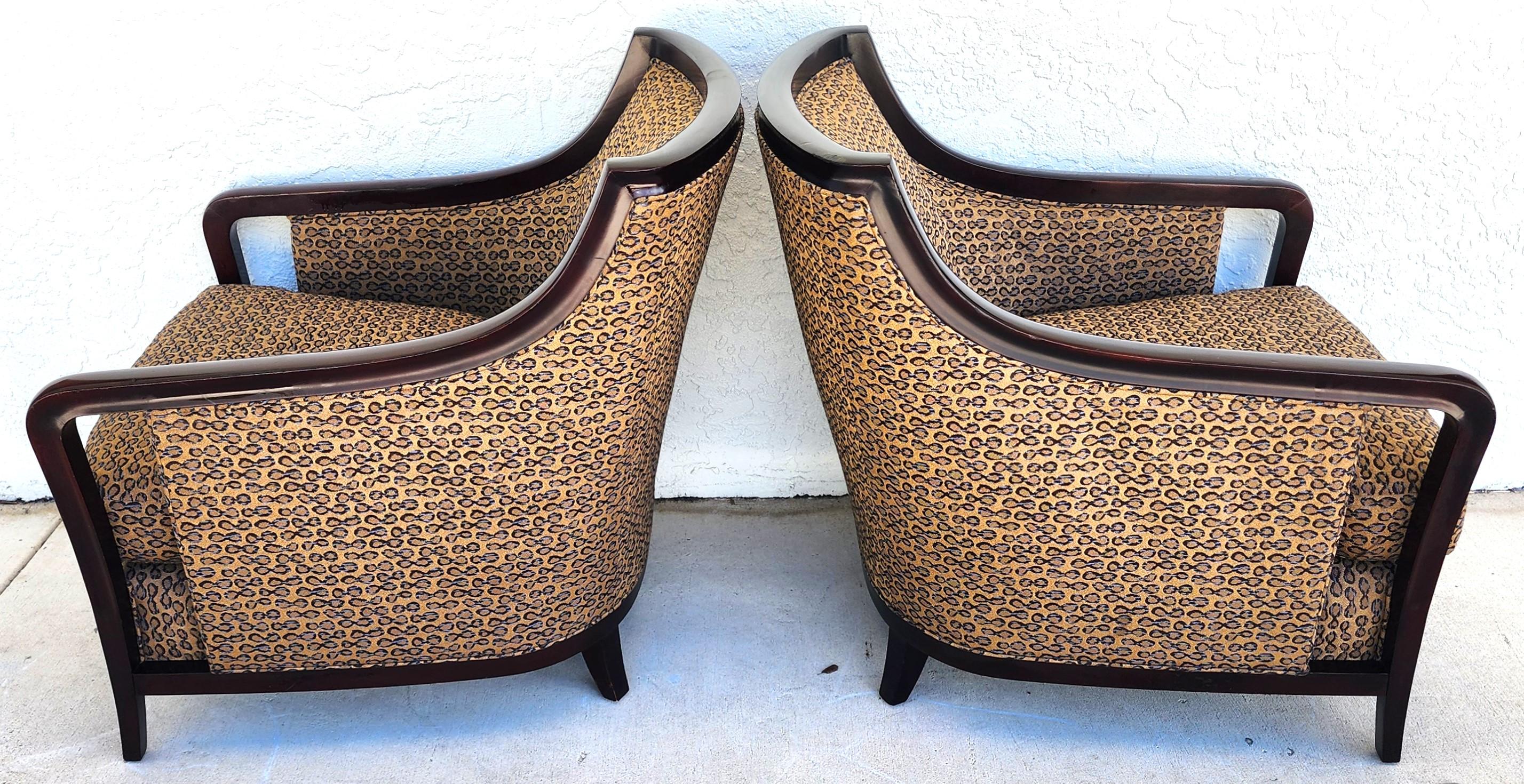 Barbara Barry for Baker Salon Club Chairs & Ottoman In Good Condition In Lake Worth, FL