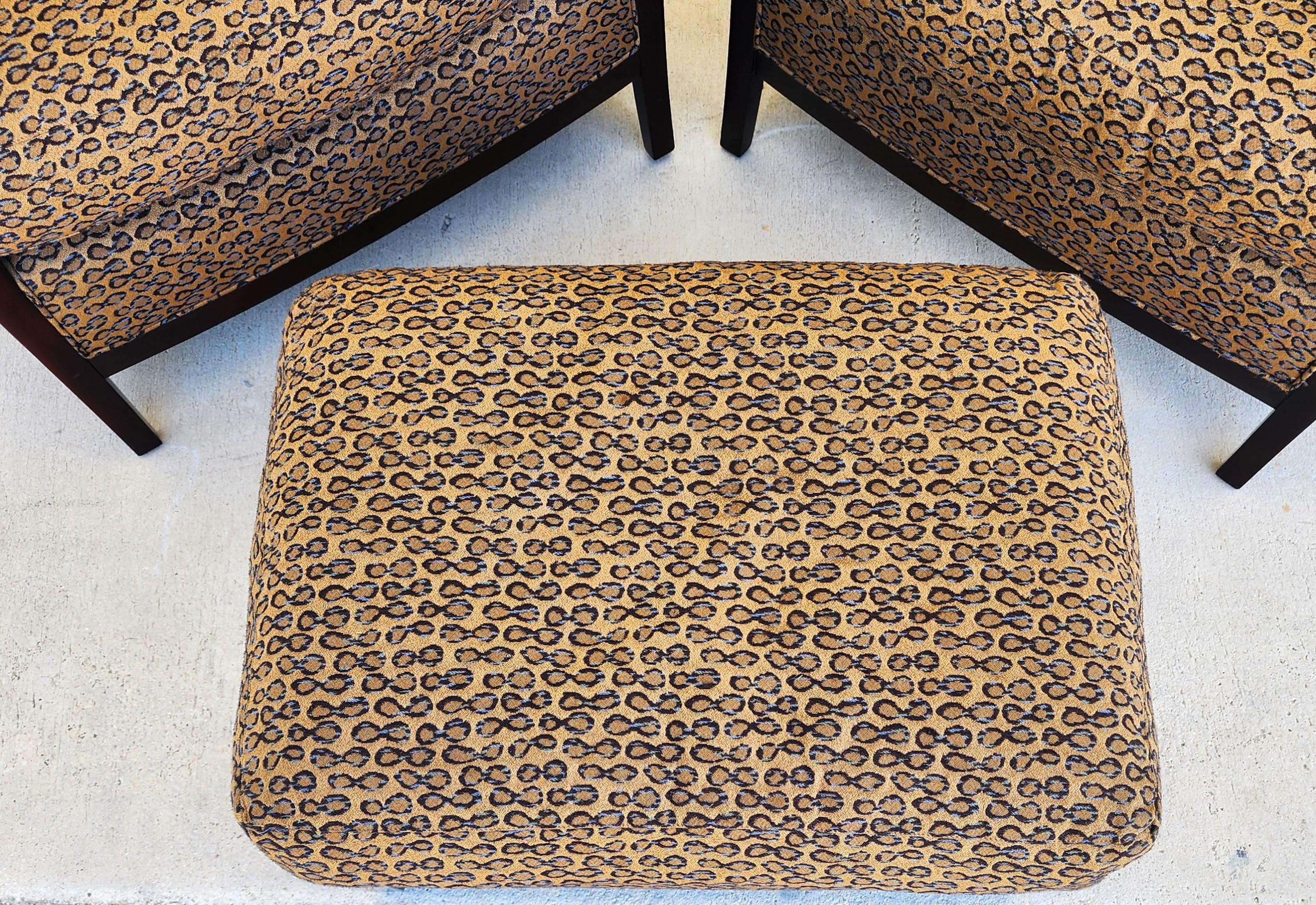 20th Century Barbara Barry for Baker Salon Club Chairs & Ottoman