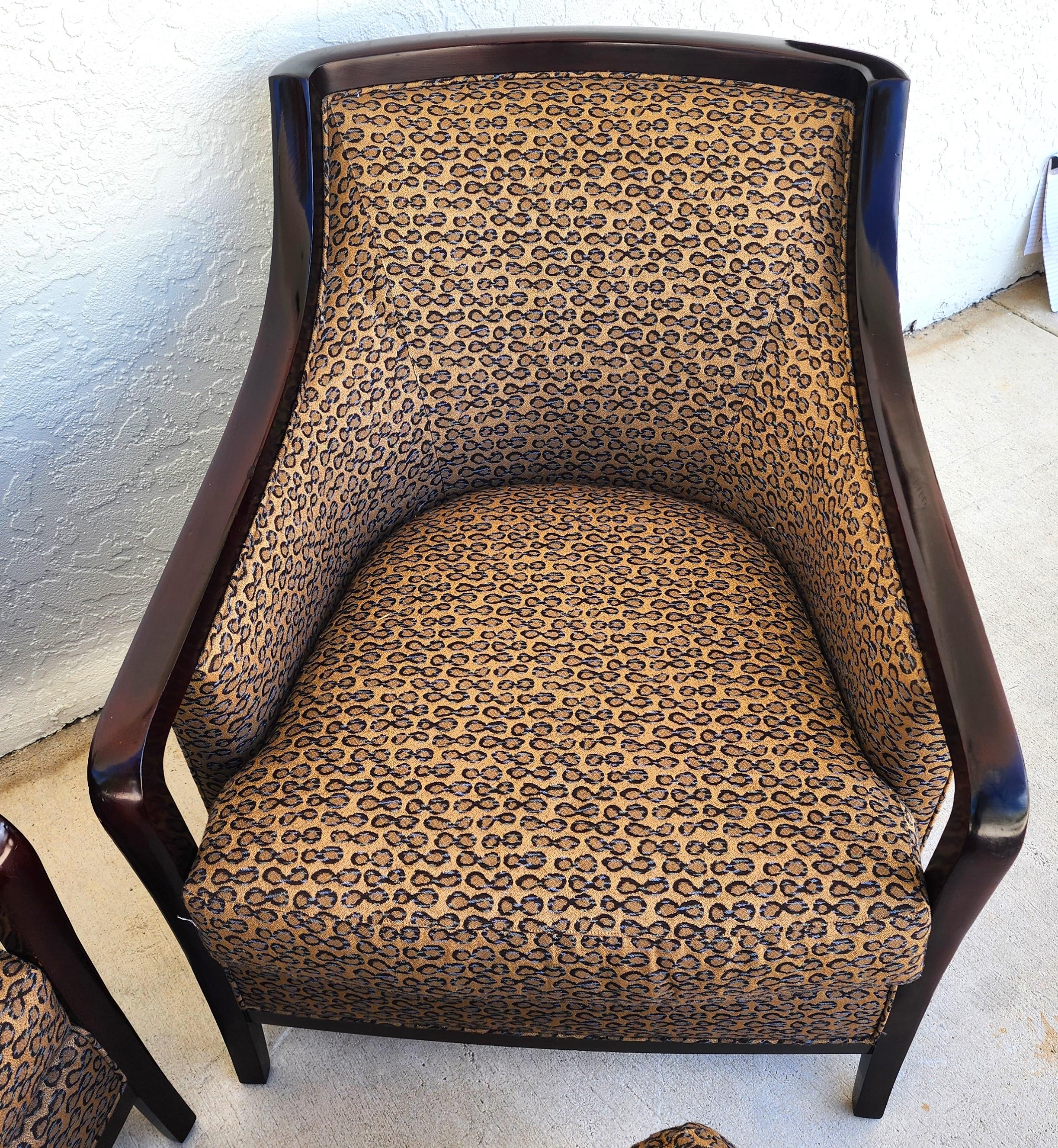 Barbara Barry for Baker Salon Club Chairs & Ottoman 1