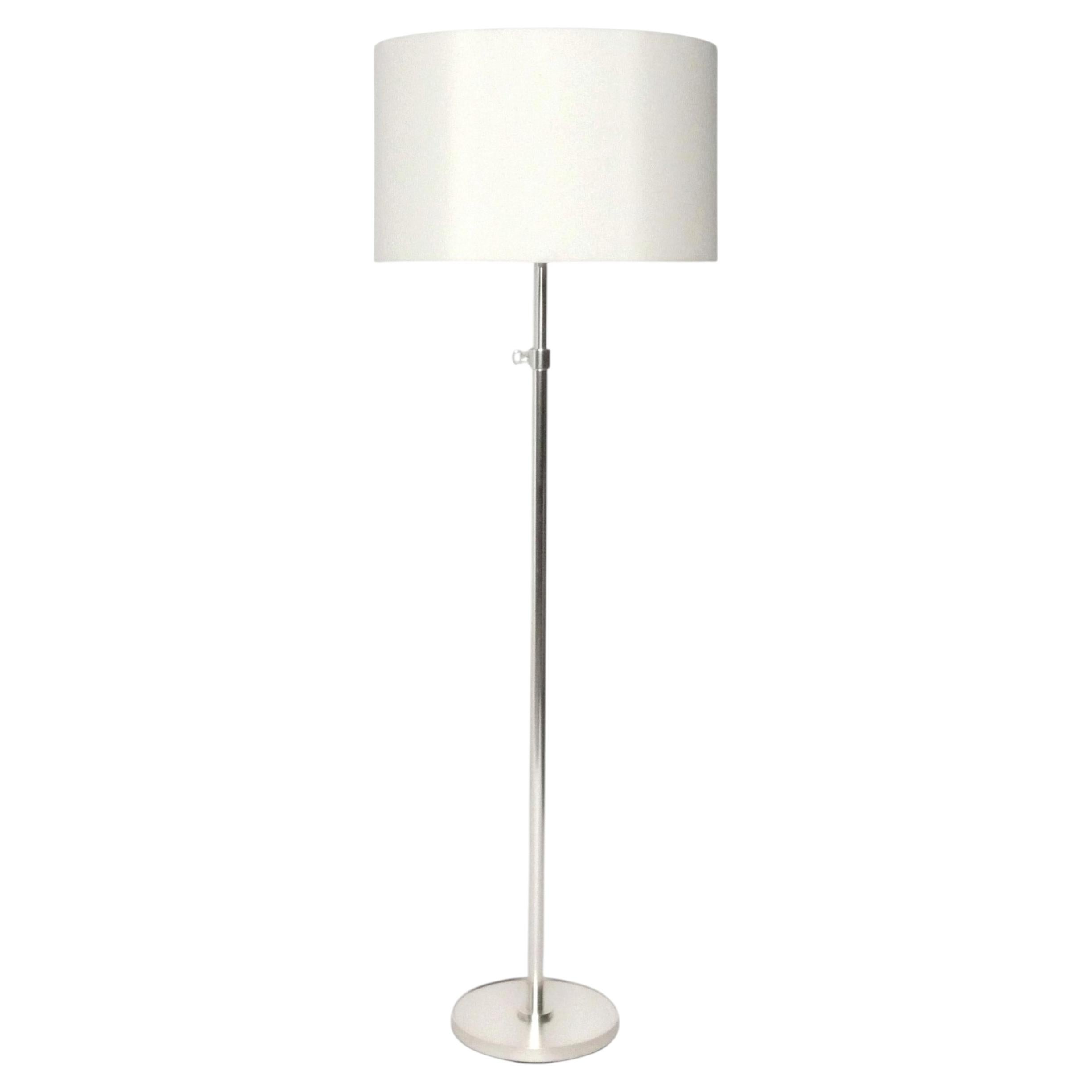 Barbara Barry for Baker Satin Nickel Floor Lamp Mid Century Modern Style