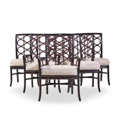 Barbara Barry for Baker Script Rattan Dining Chairs - Set of 6