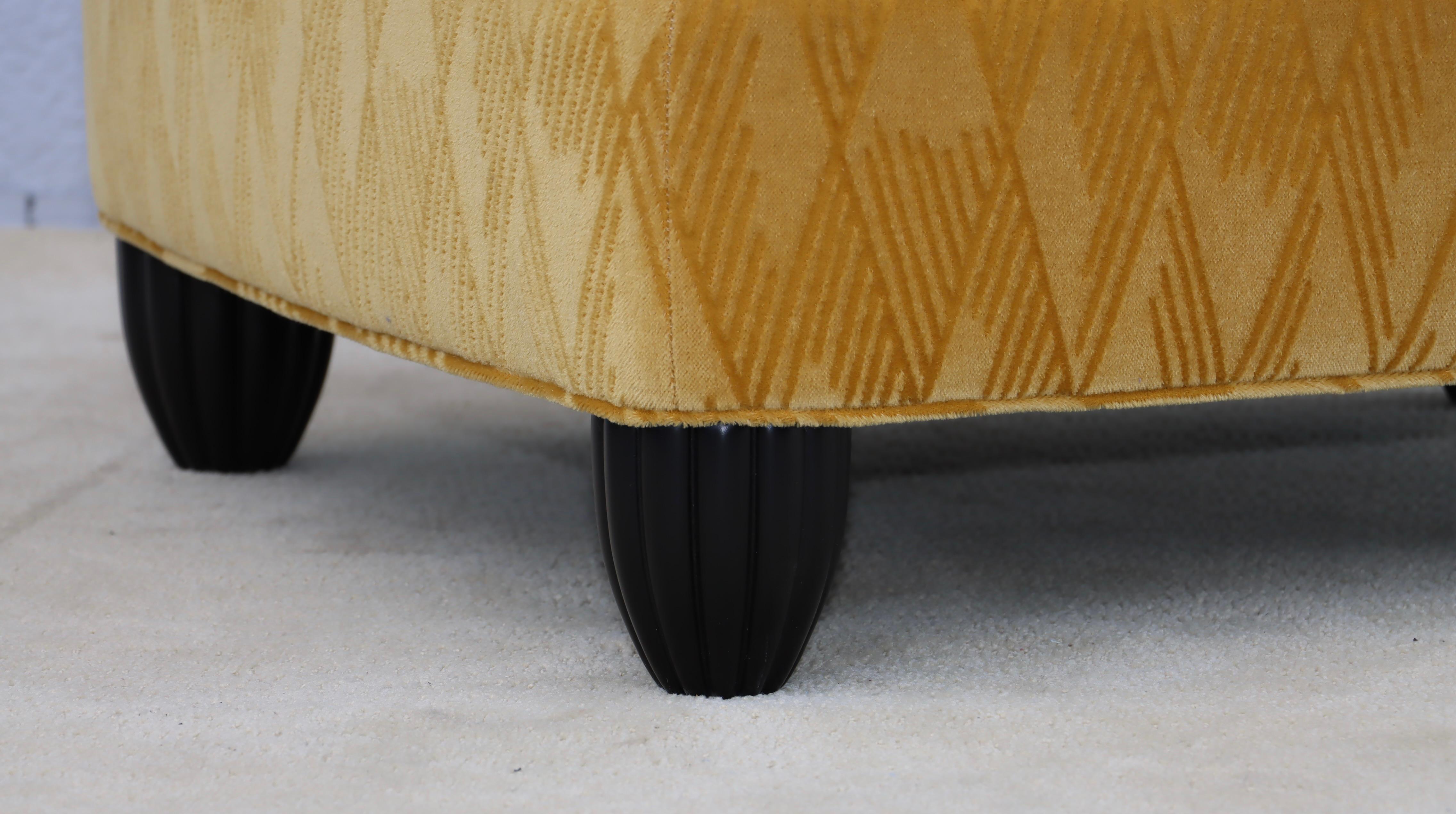 Barbara Barry For Baker Slipper Chairs In Mohair Fabric For Sale 7
