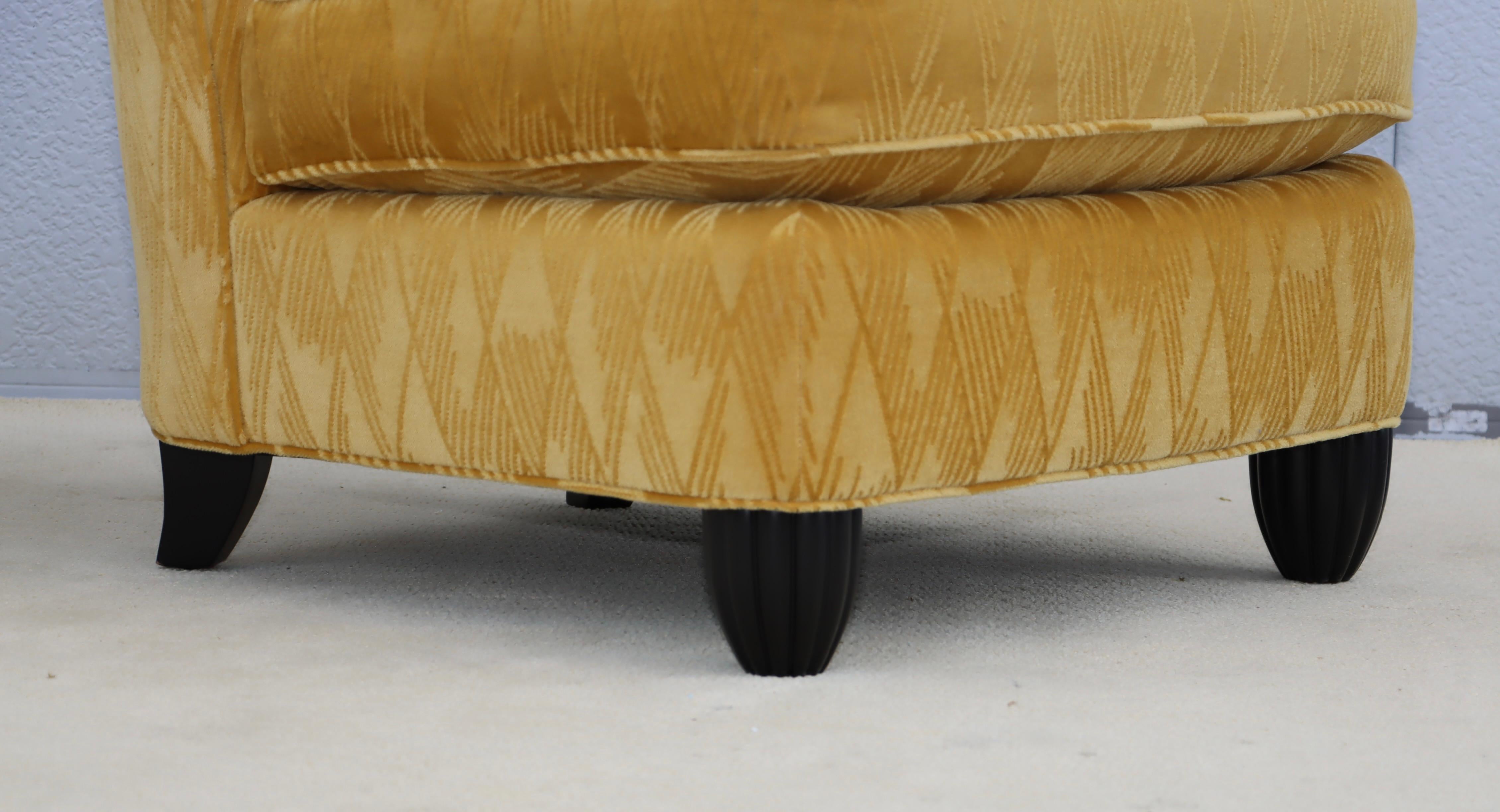 Barbara Barry For Baker Slipper Chairs In Mohair Fabric For Sale 14