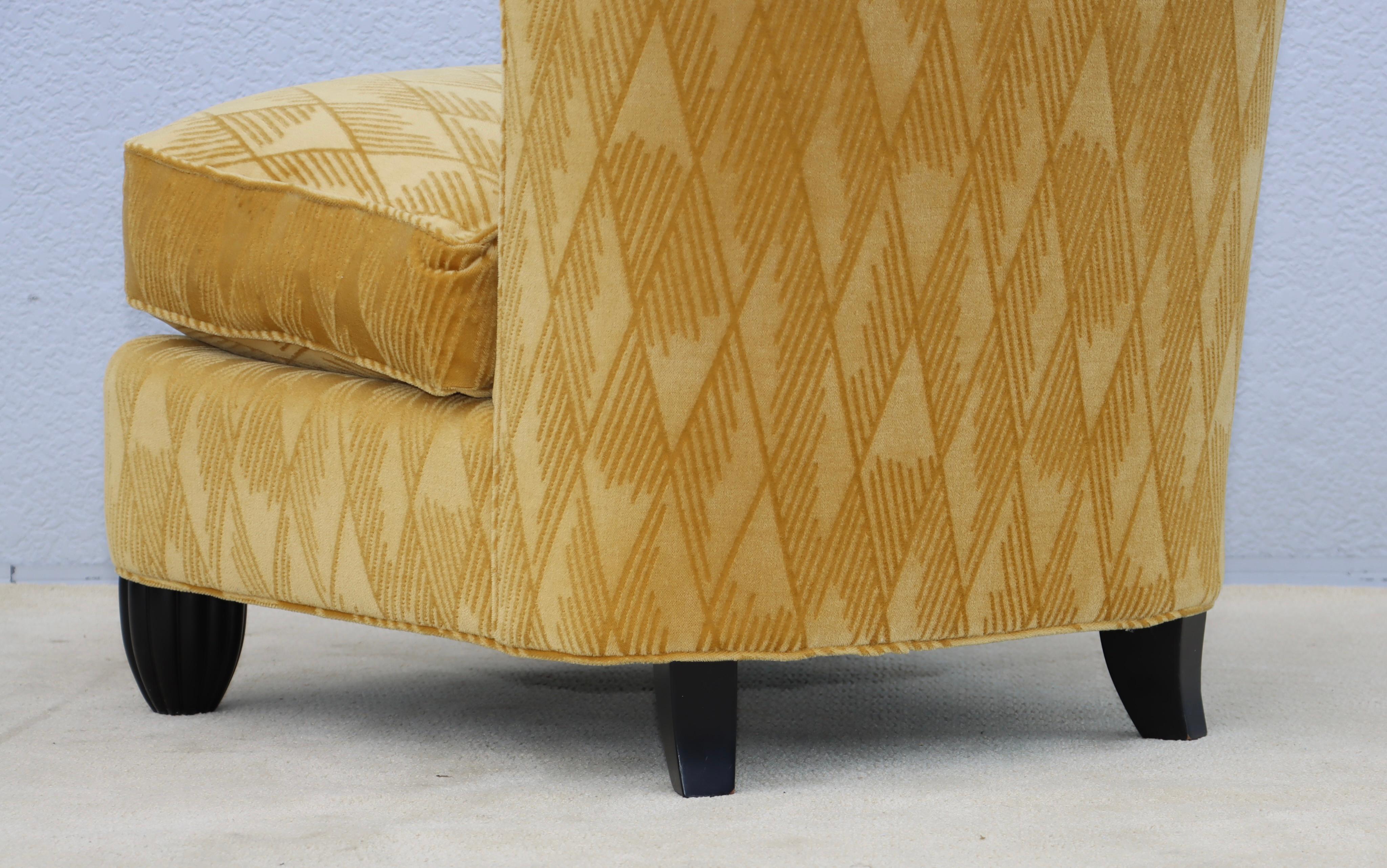 Barbara Barry For Baker Slipper Chairs In Mohair Fabric For Sale 26