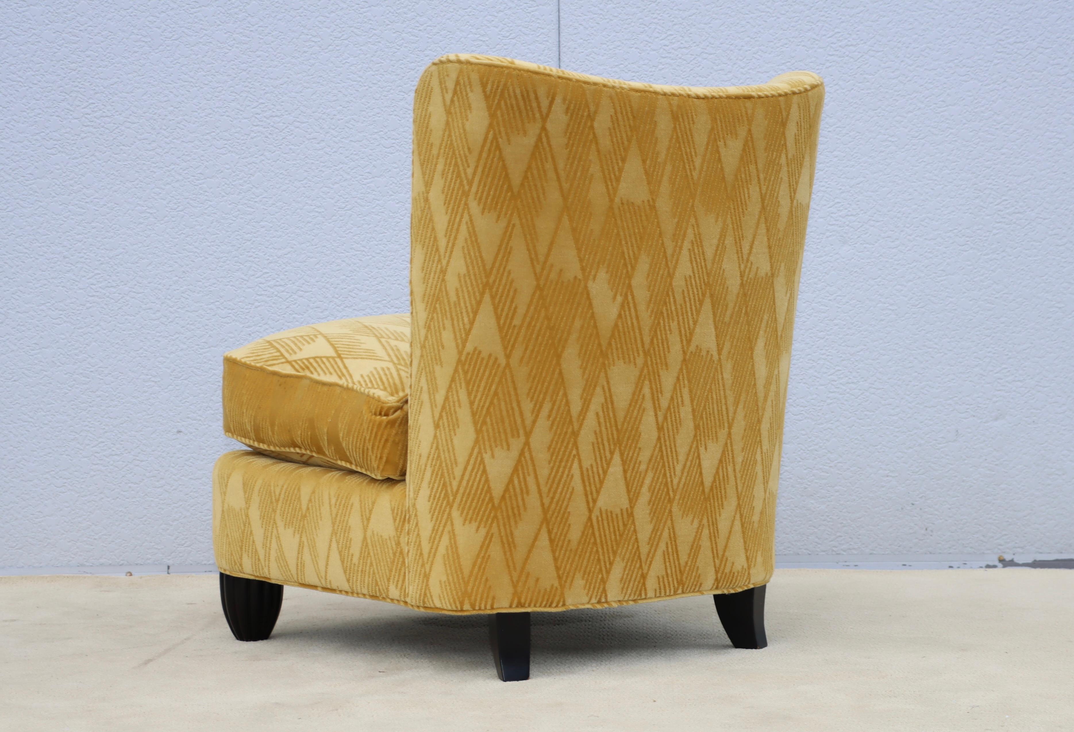 Barbara Barry For Baker Slipper Chairs In Mohair Fabric For Sale 27