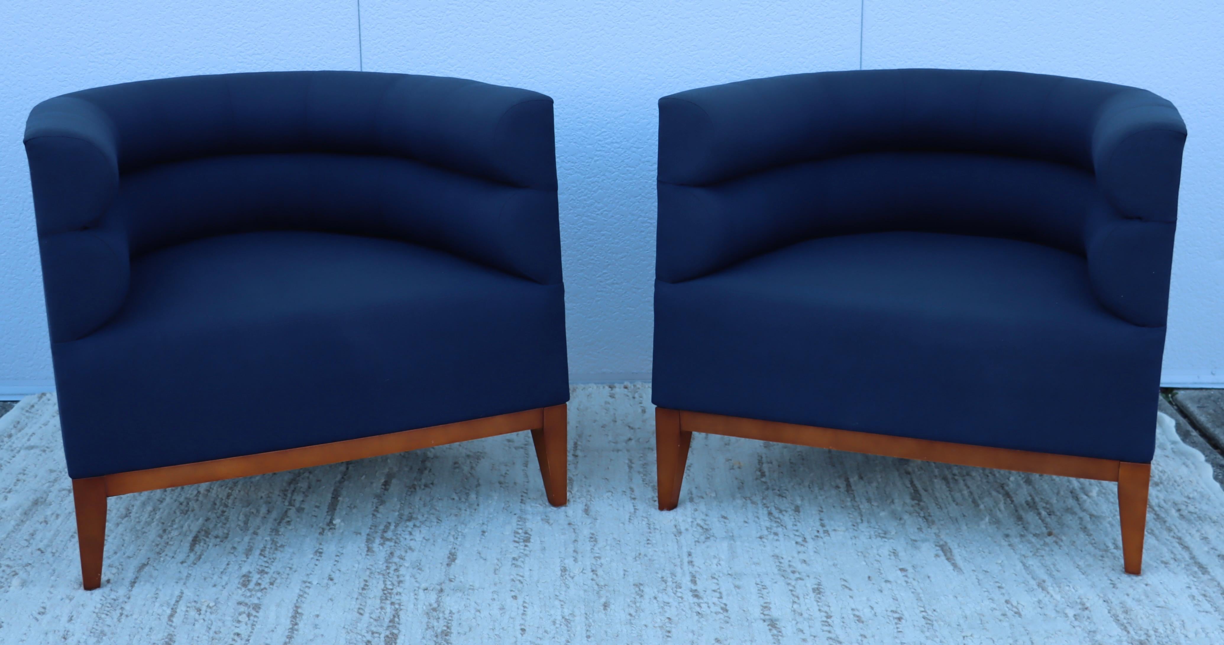 Mid-Century Modern Barbara Barry for Hbf Club Chairs For Sale