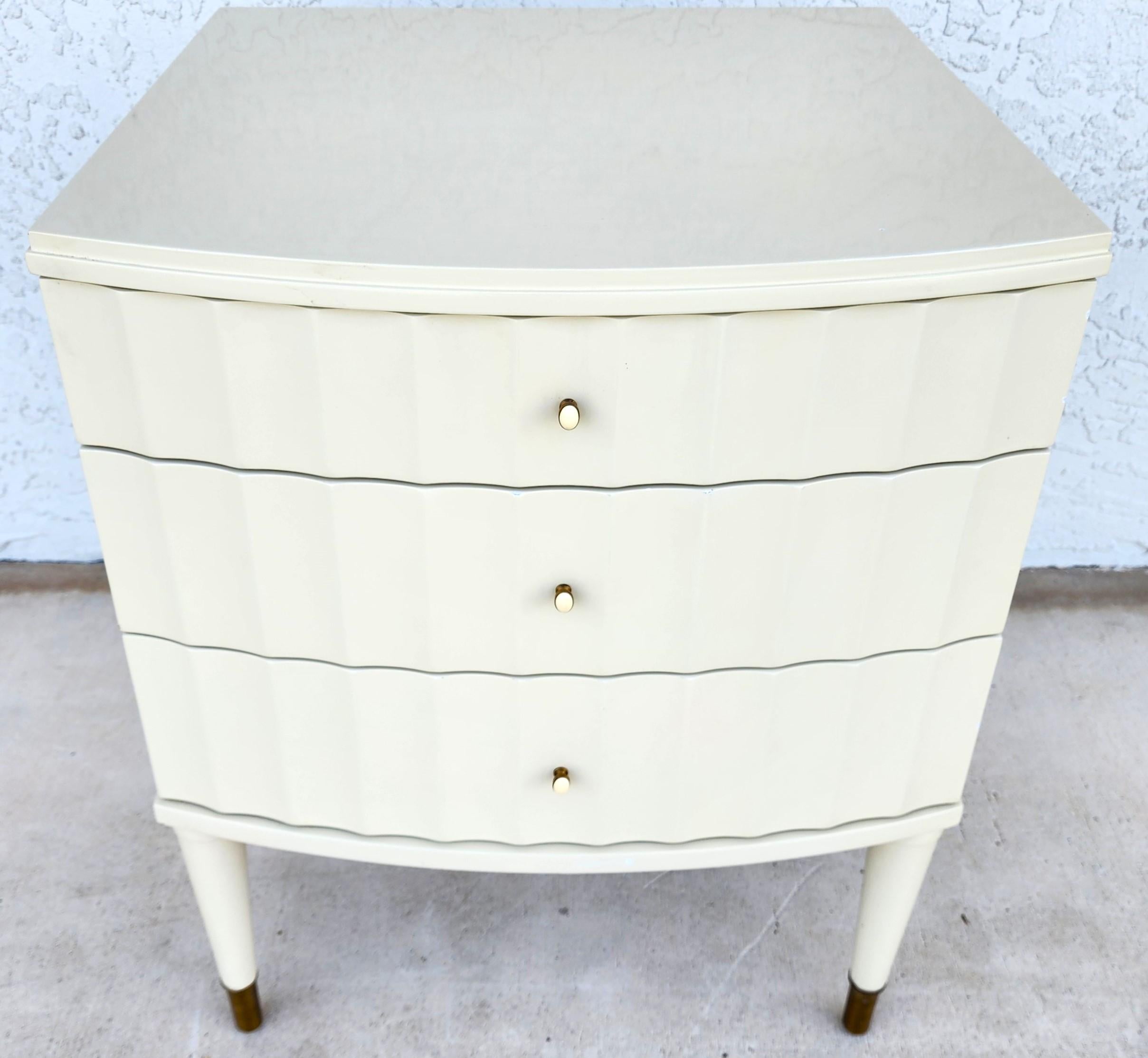 For FULL item description click on CONTINUE READING at the bottom of this page.

Offering One Of Our Recent Palm Beach Estate Fine Furniture Acquisitions Of A
BARBARA BARRY for HENREDON Bedside Table Nightstand

Approximate Measurements in