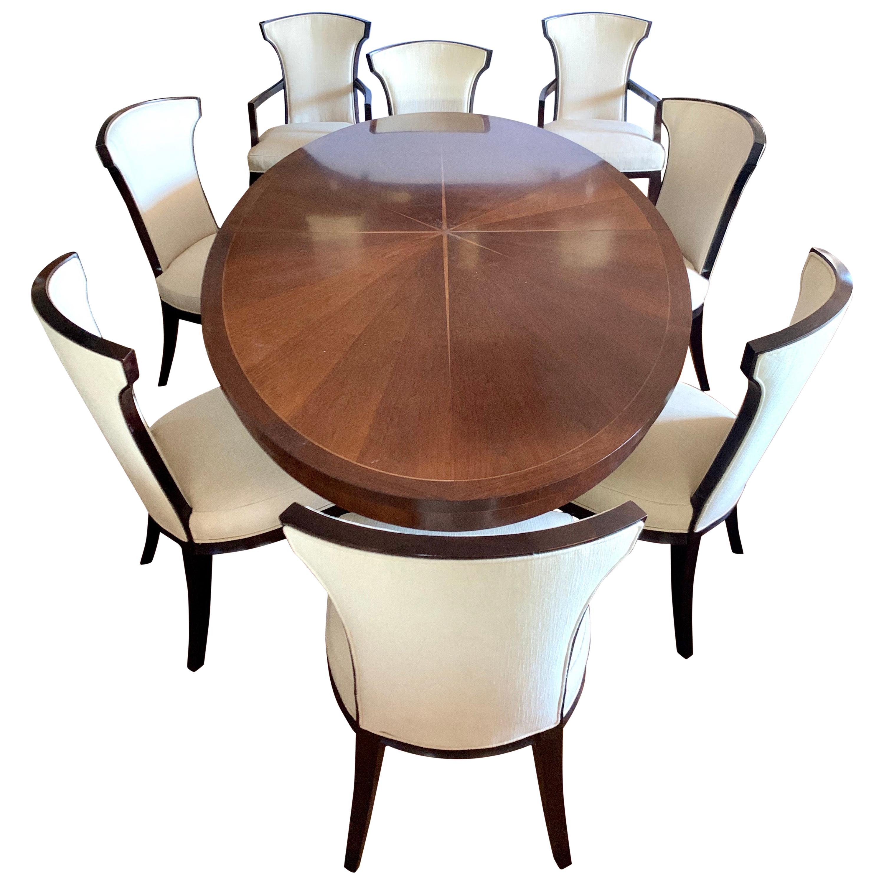 Barbara Barry for Henredon Celestial Dining Room Nine-Piece Set Table 8 Chairs