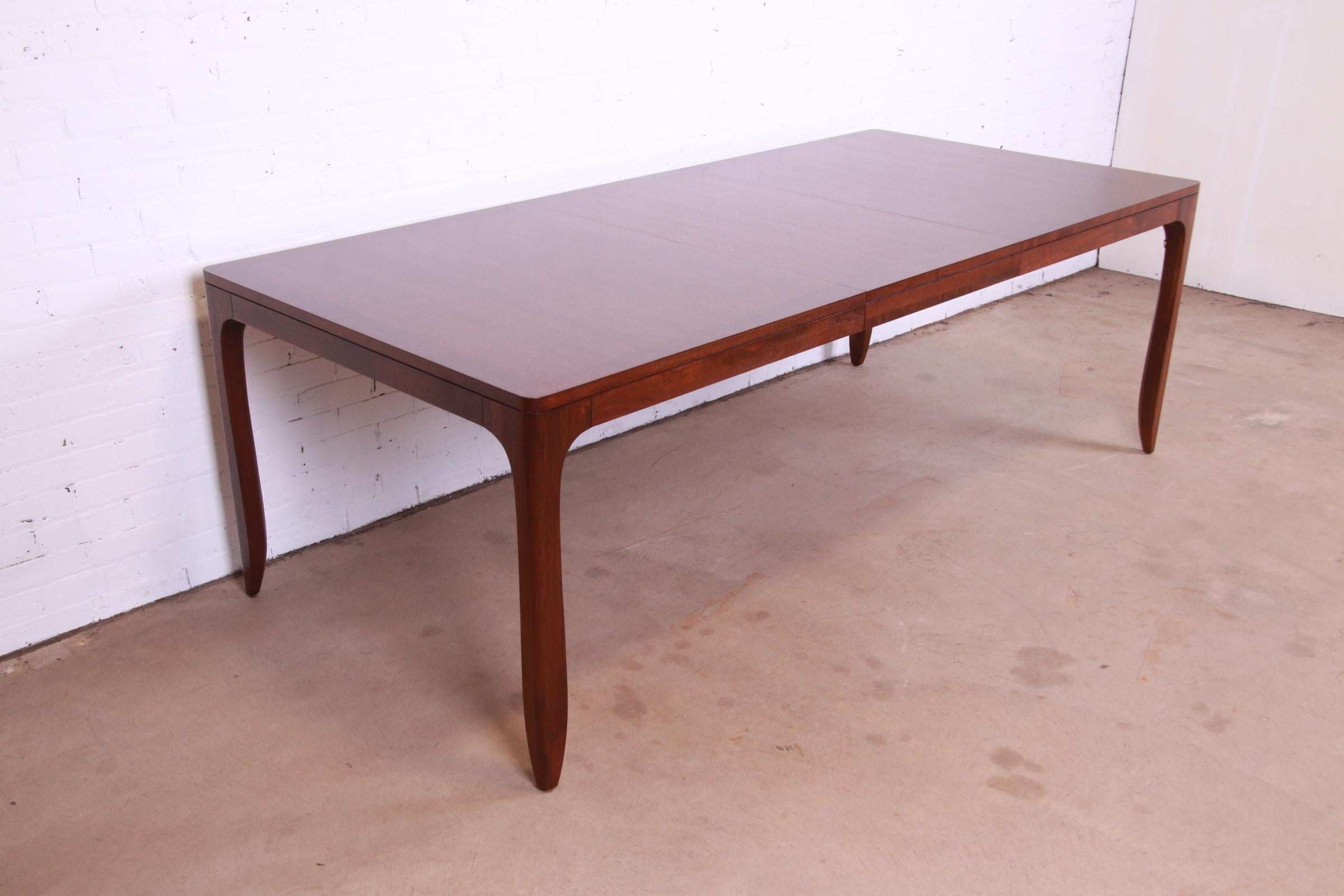 20th Century Barbara Barry for Henredon Elegant Modern Walnut Dining Table, Newly Refinished