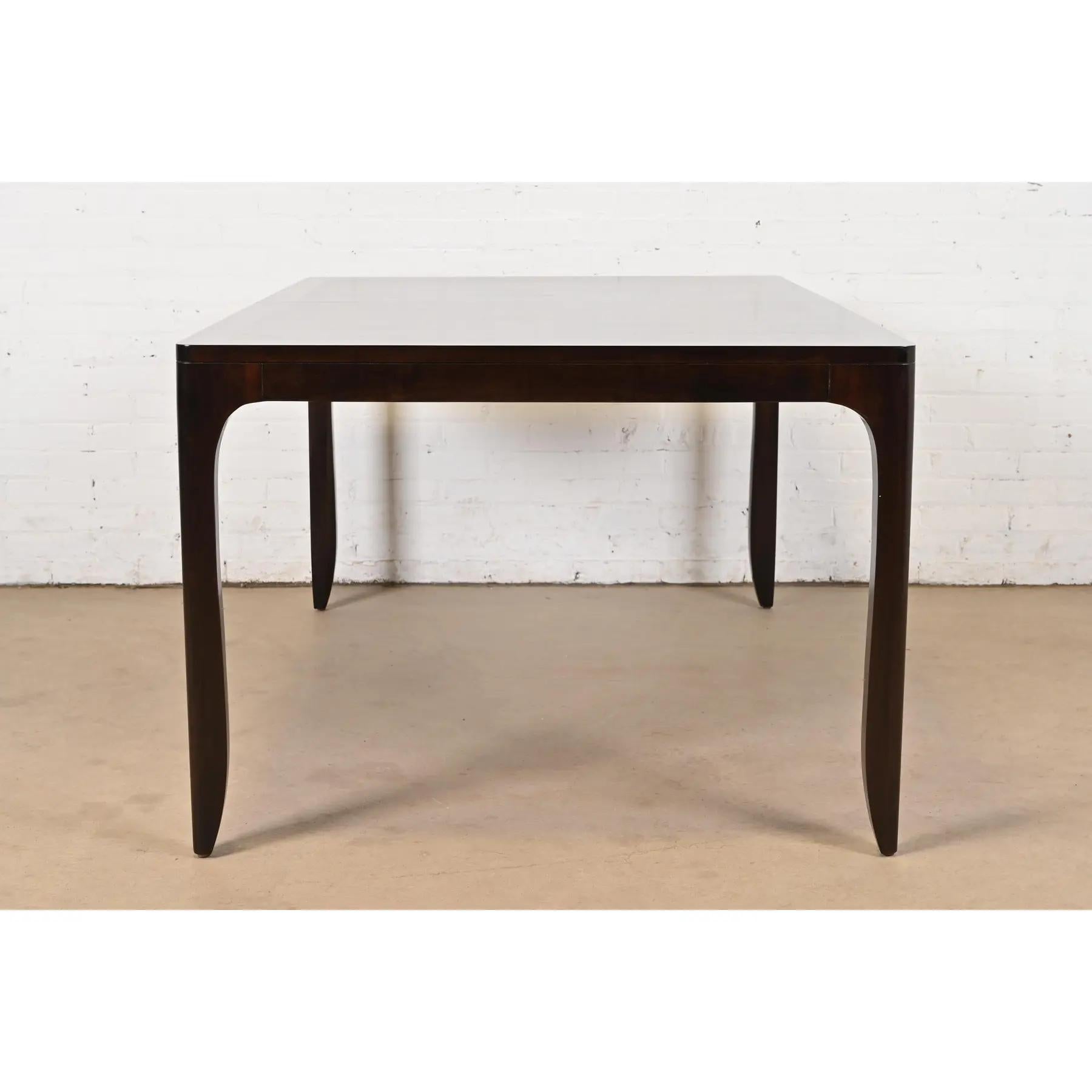 Barbara Barry for Henredon Elegant Modern Walnut Dining Table, Refinished For Sale 5