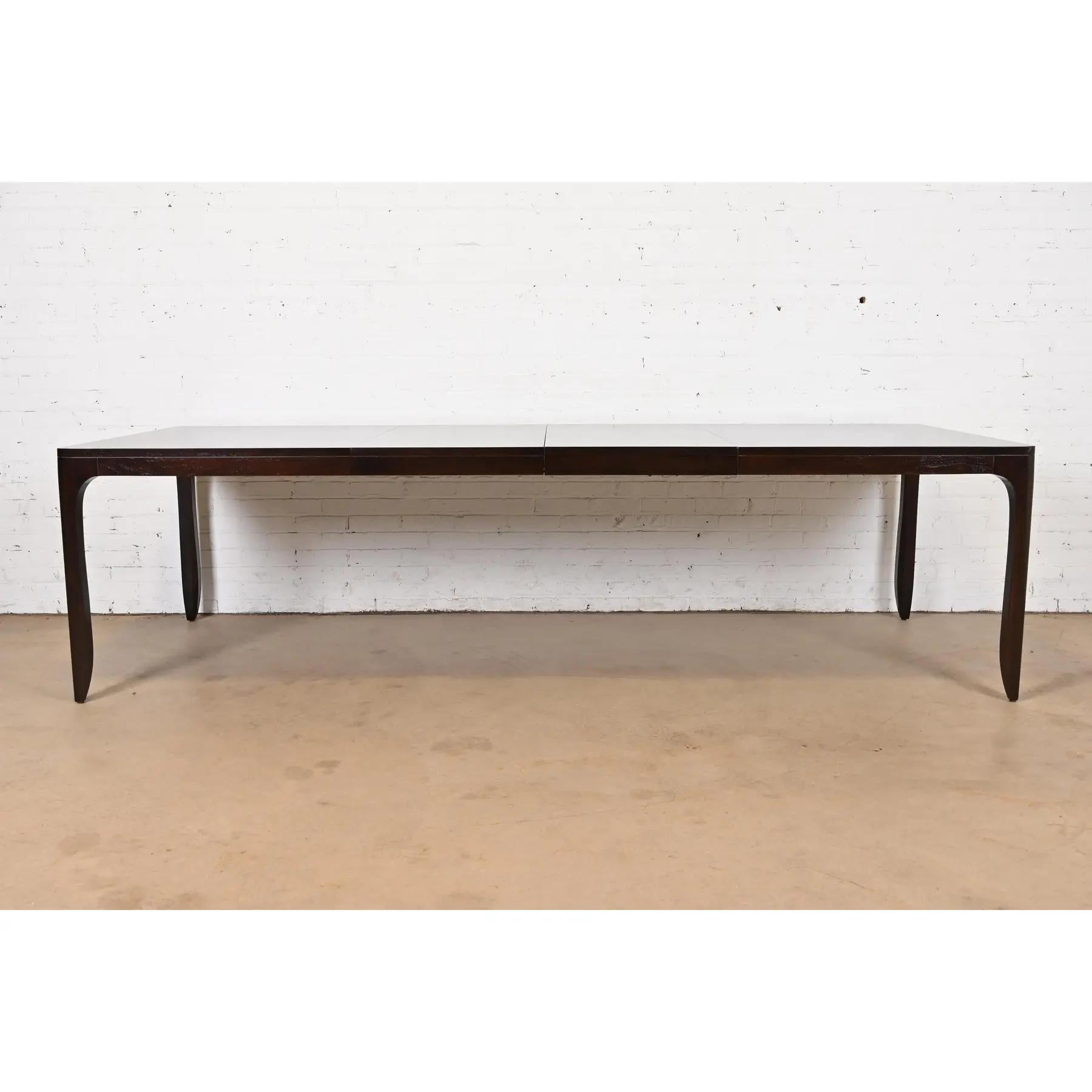 Mid-Century Modern Barbara Barry for Henredon Elegant Modern Walnut Dining Table, Refinished For Sale