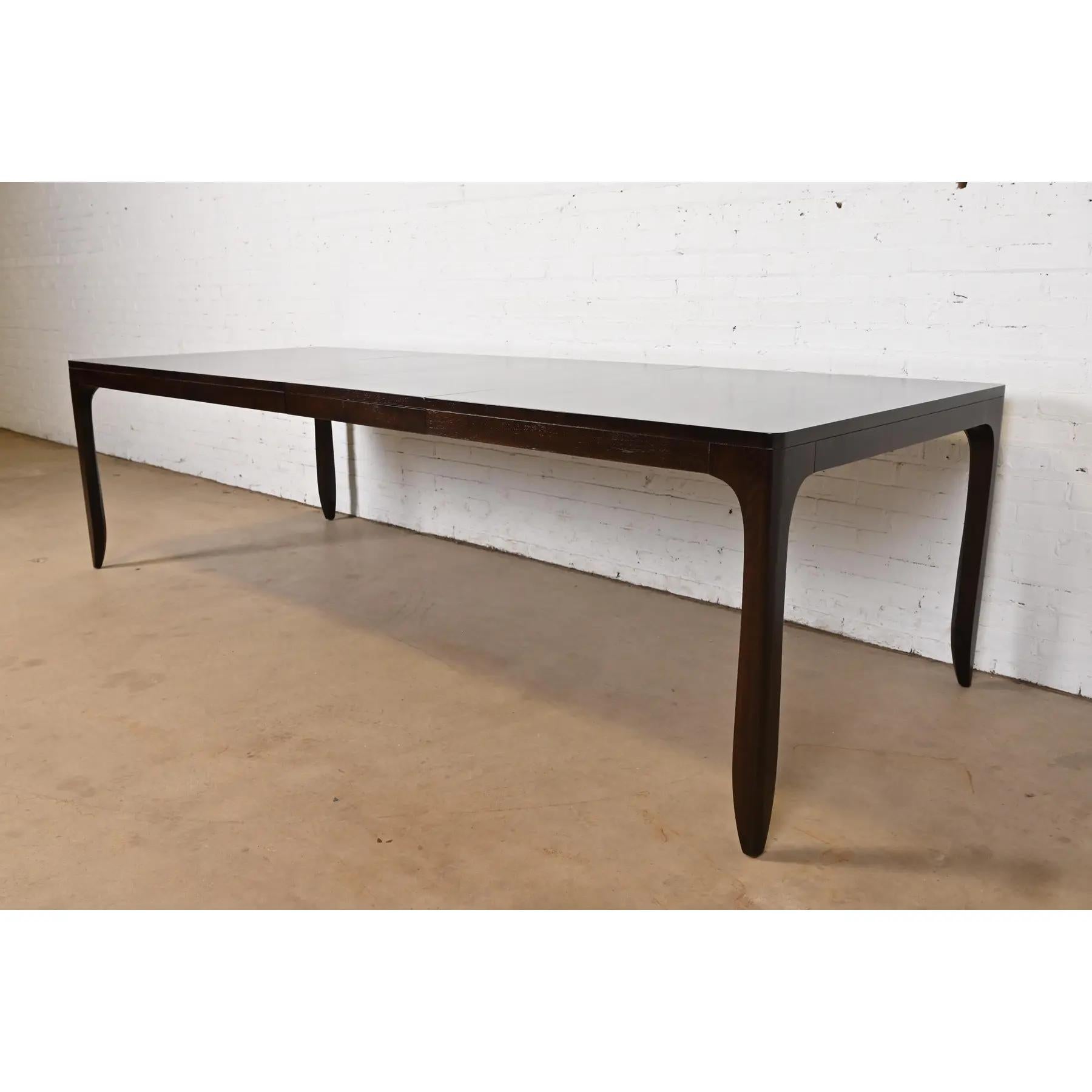 American Barbara Barry for Henredon Elegant Modern Walnut Dining Table, Refinished For Sale
