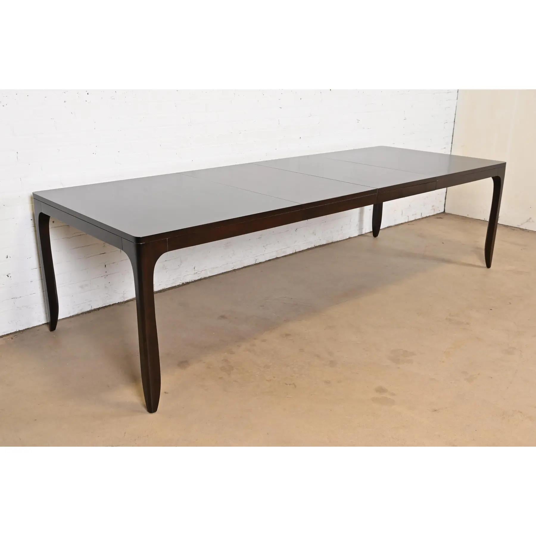 Barbara Barry for Henredon Elegant Modern Walnut Dining Table, Refinished In Good Condition For Sale In South Bend, IN