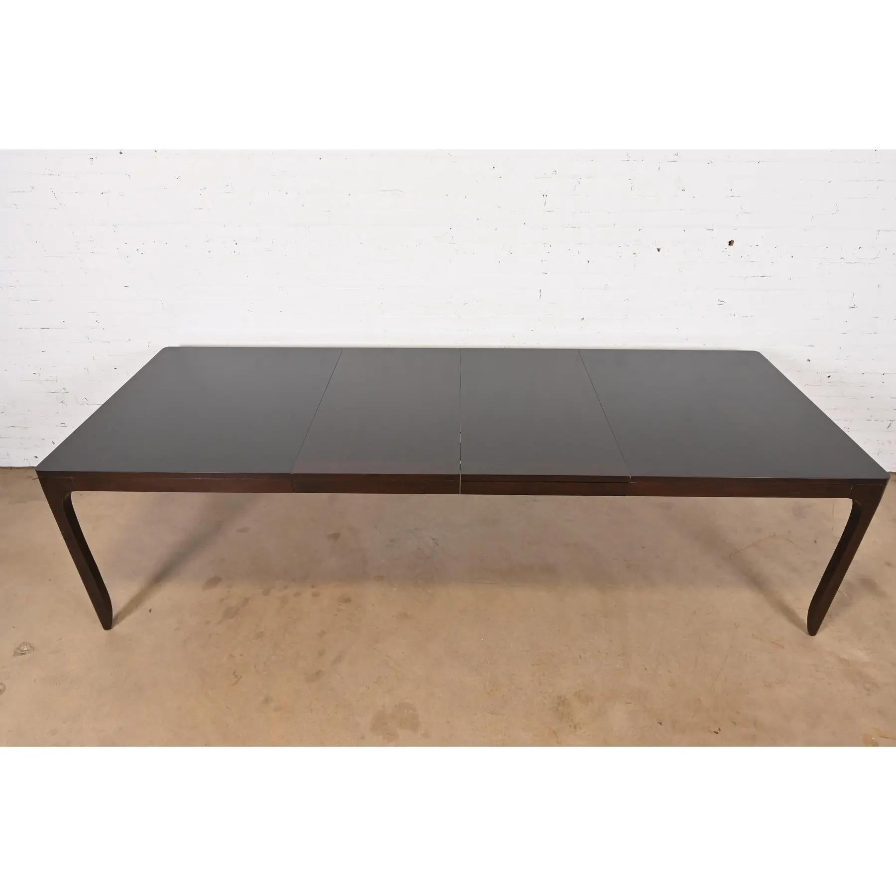 20th Century Barbara Barry for Henredon Elegant Modern Walnut Dining Table, Refinished For Sale