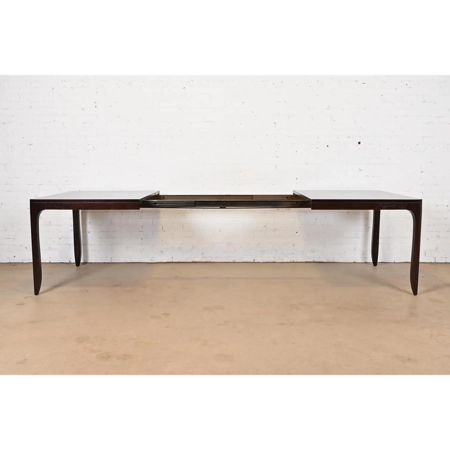 Barbara Barry for Henredon Elegant Modern Walnut Dining Table, Refinished For Sale 1