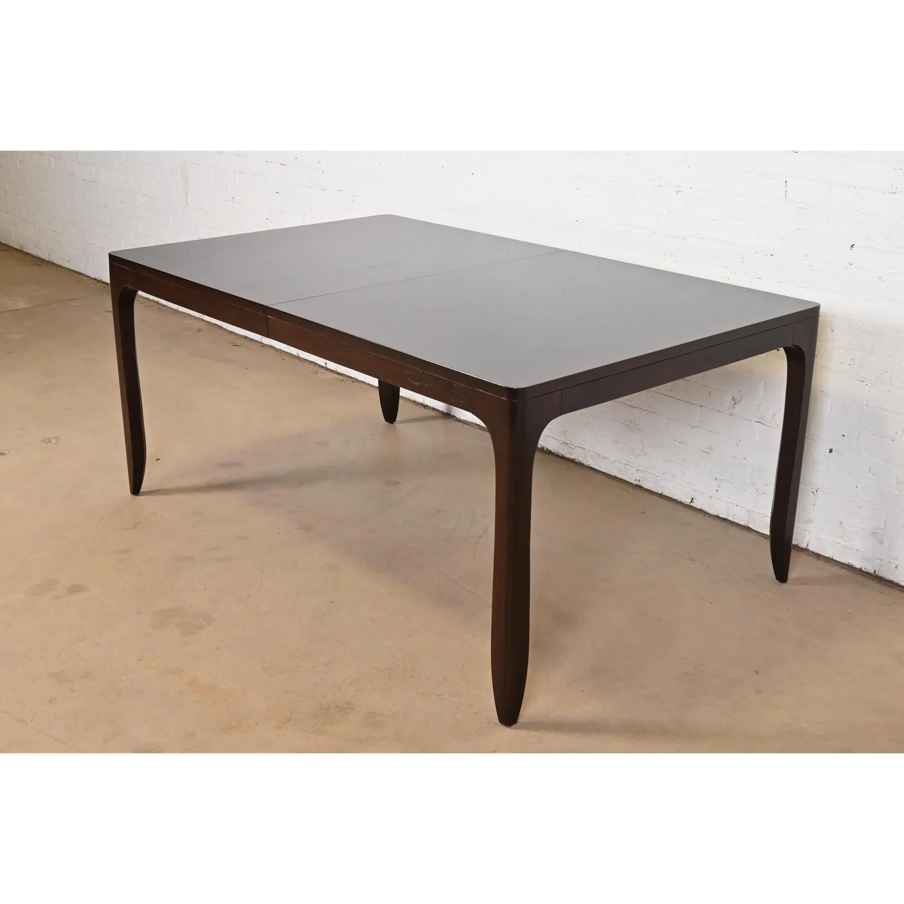 Barbara Barry for Henredon Elegant Modern Walnut Dining Table, Refinished For Sale 3