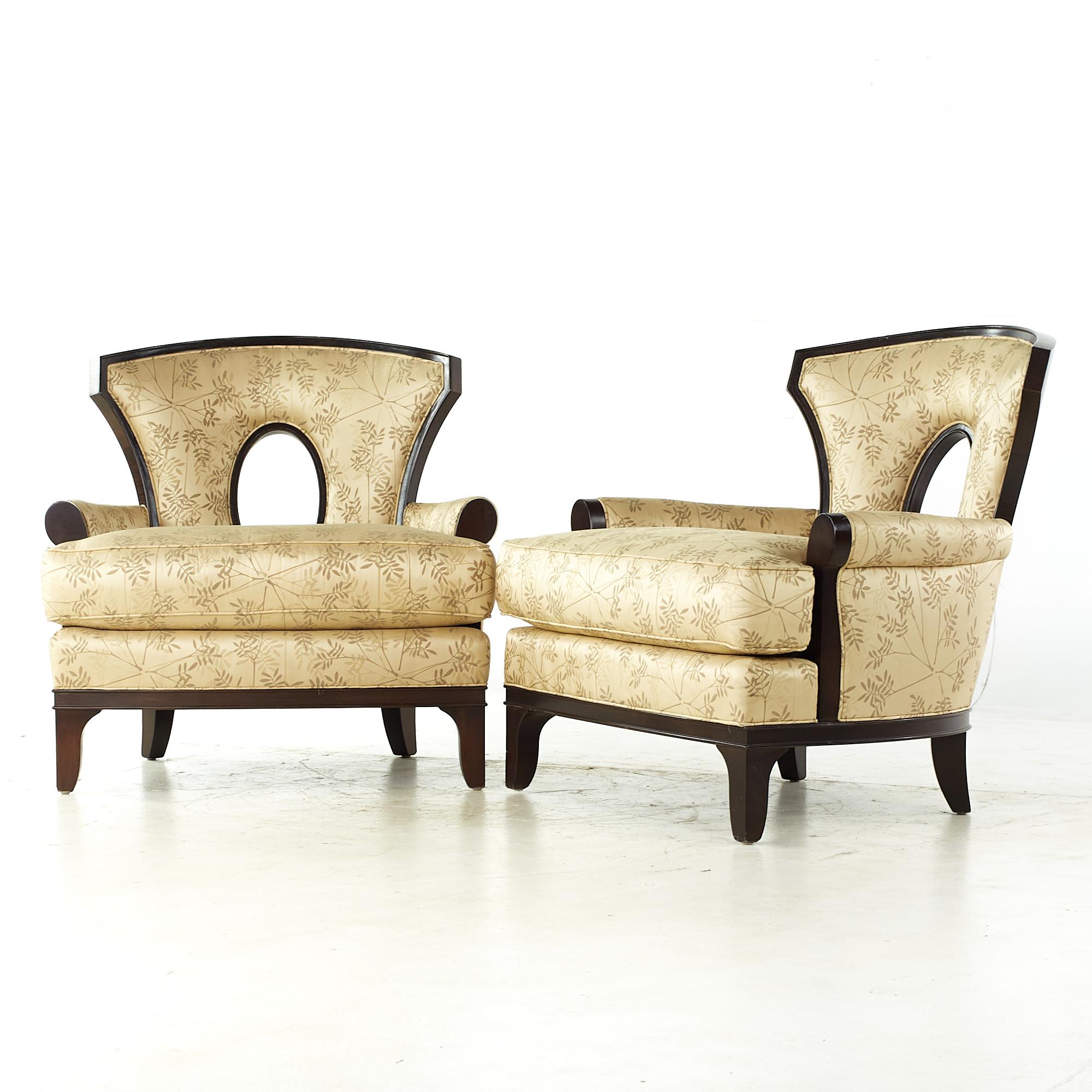 Modern Barbara Barry for Henredon Lounge Chairs - Pair For Sale