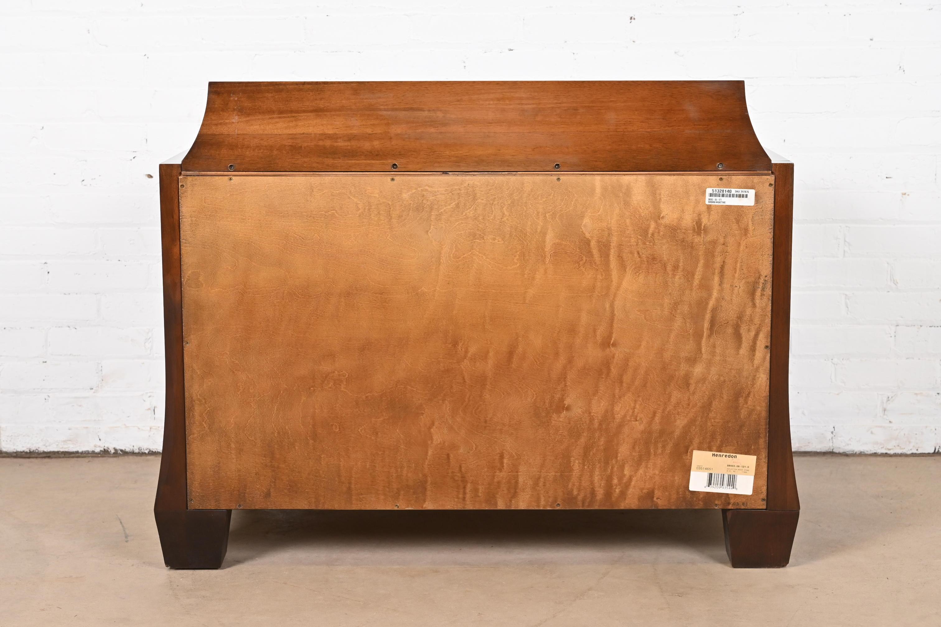 Barbara Barry for Henredon Mahogany Three-Drawer Bachelor Chest or Bedside Chest 11