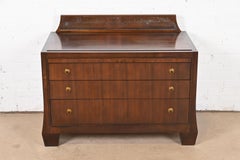 Barbara Barry for Henredon Mahogany Three-Drawer Bachelor Chest or Bedside Chest