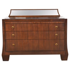 Barbara Barry for Henredon Mahogany Three-Drawer Bachelor Chest or Bedside Chest