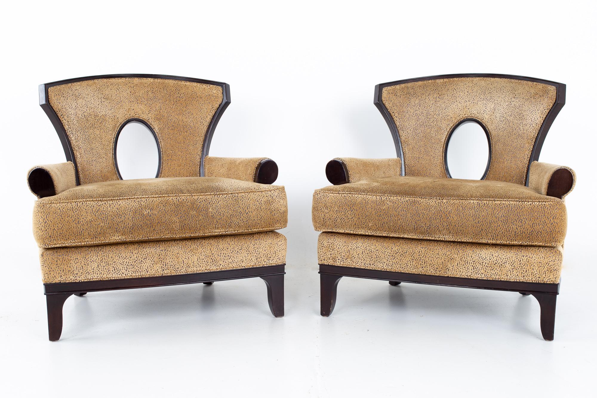 American Barbara Barry for Henredon Modern Lounge Chair, a Pair