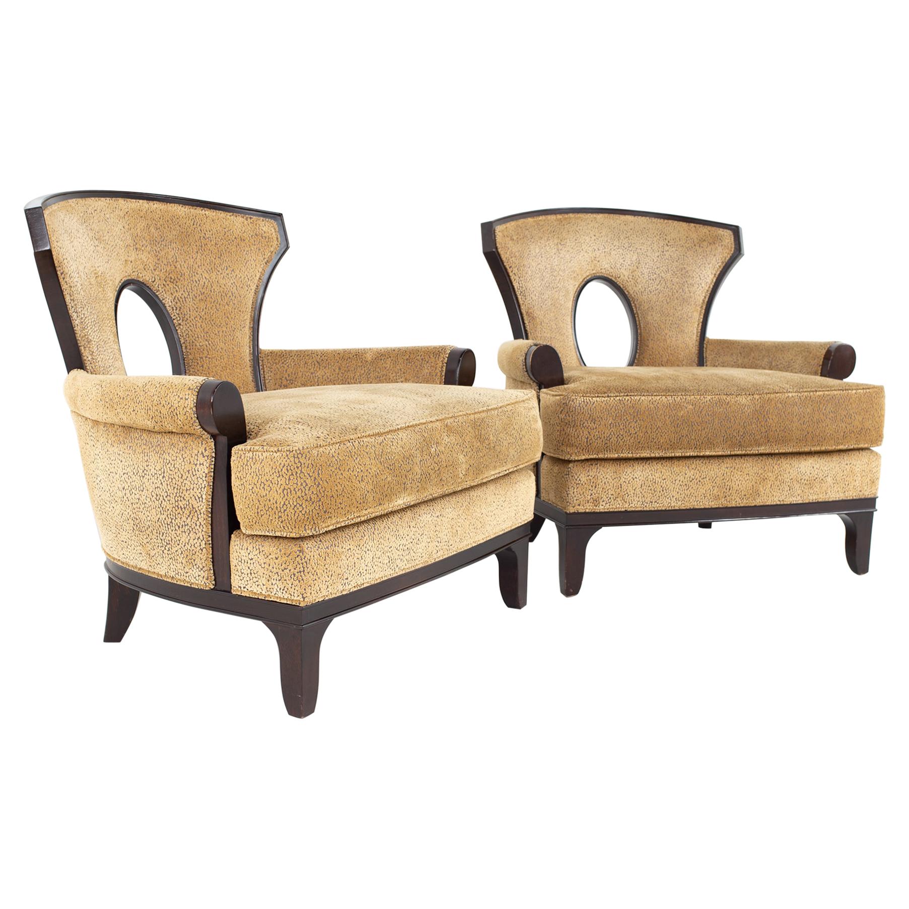 Barbara Barry for Henredon Modern Lounge Chair, a Pair