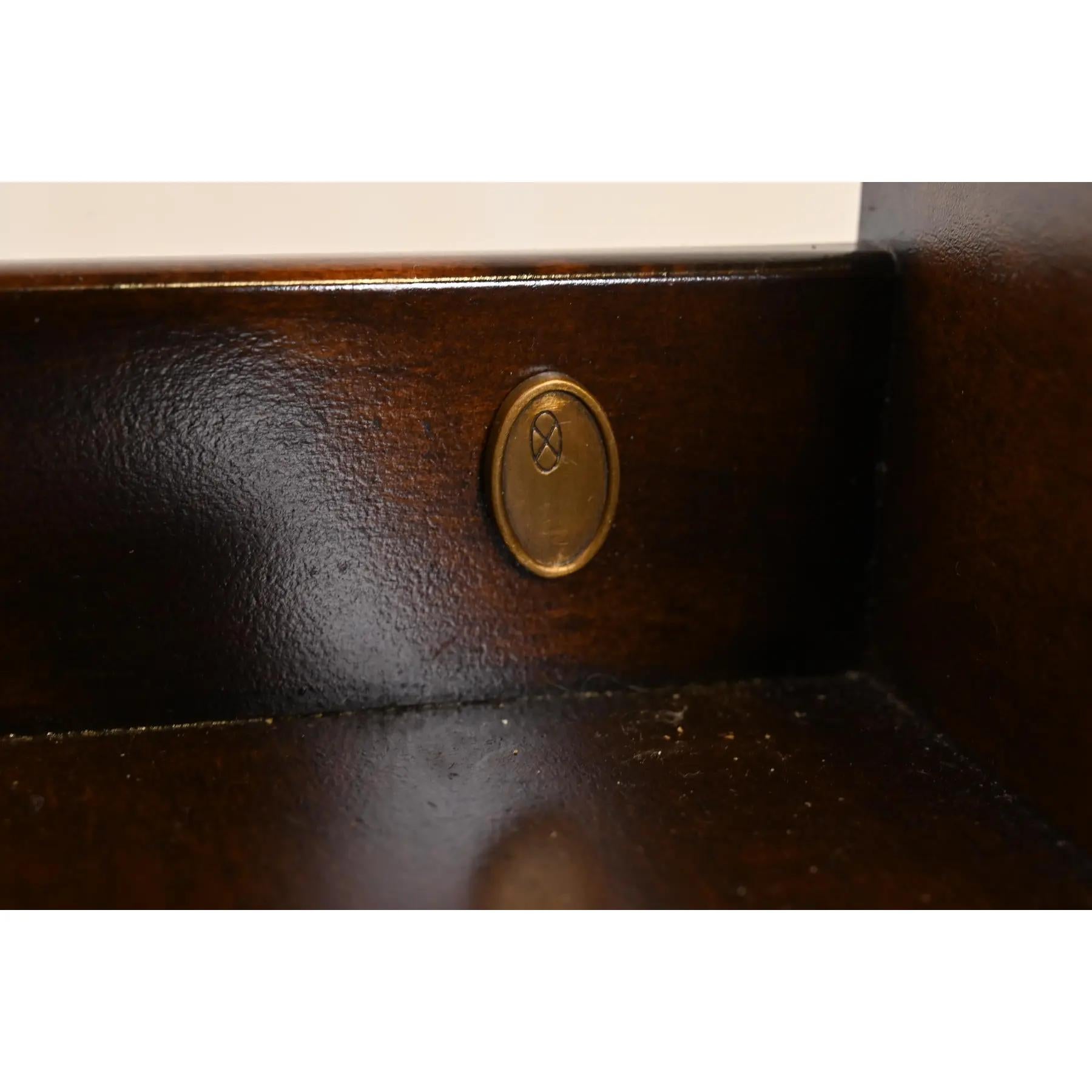 Barbara Barry for Henredon Modern Walnut and Cream Lacquered Console Cabinet For Sale 1