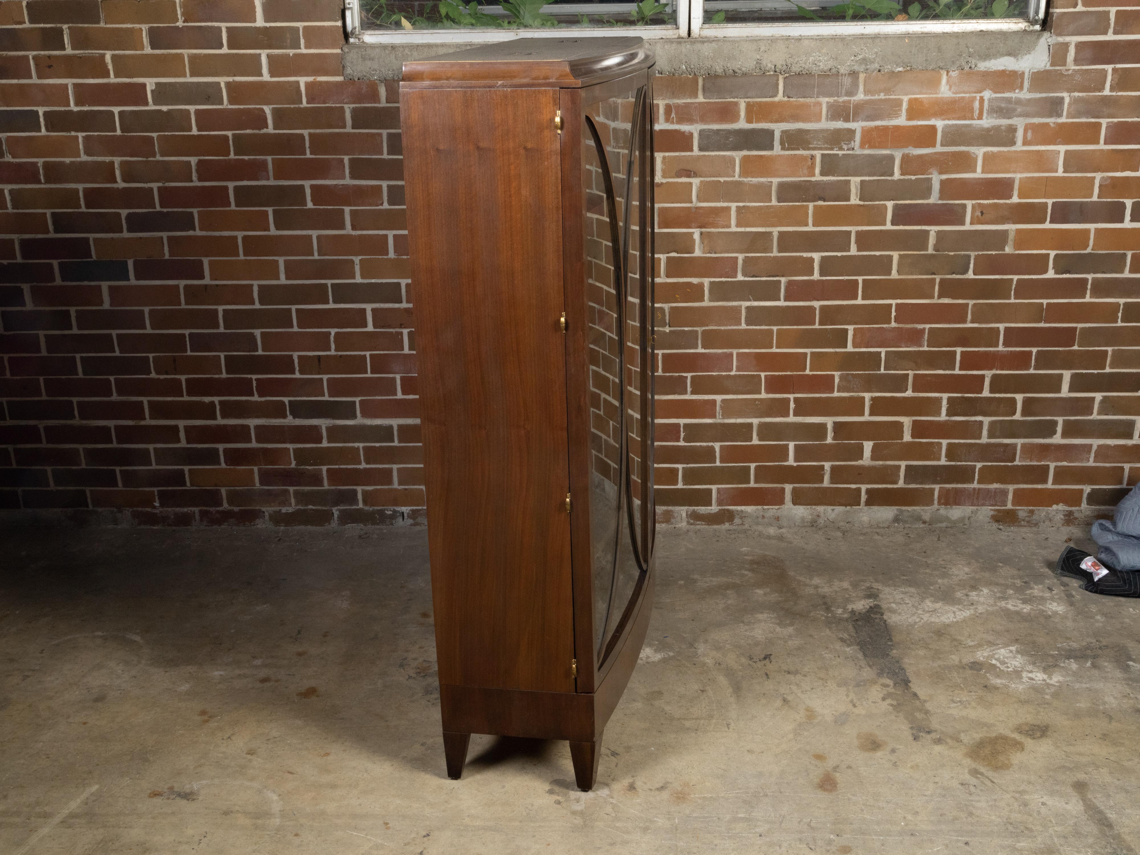 20th Century Barbara Barry for Henredon Vitrine Cabinet with Glass Doors and Shelves For Sale
