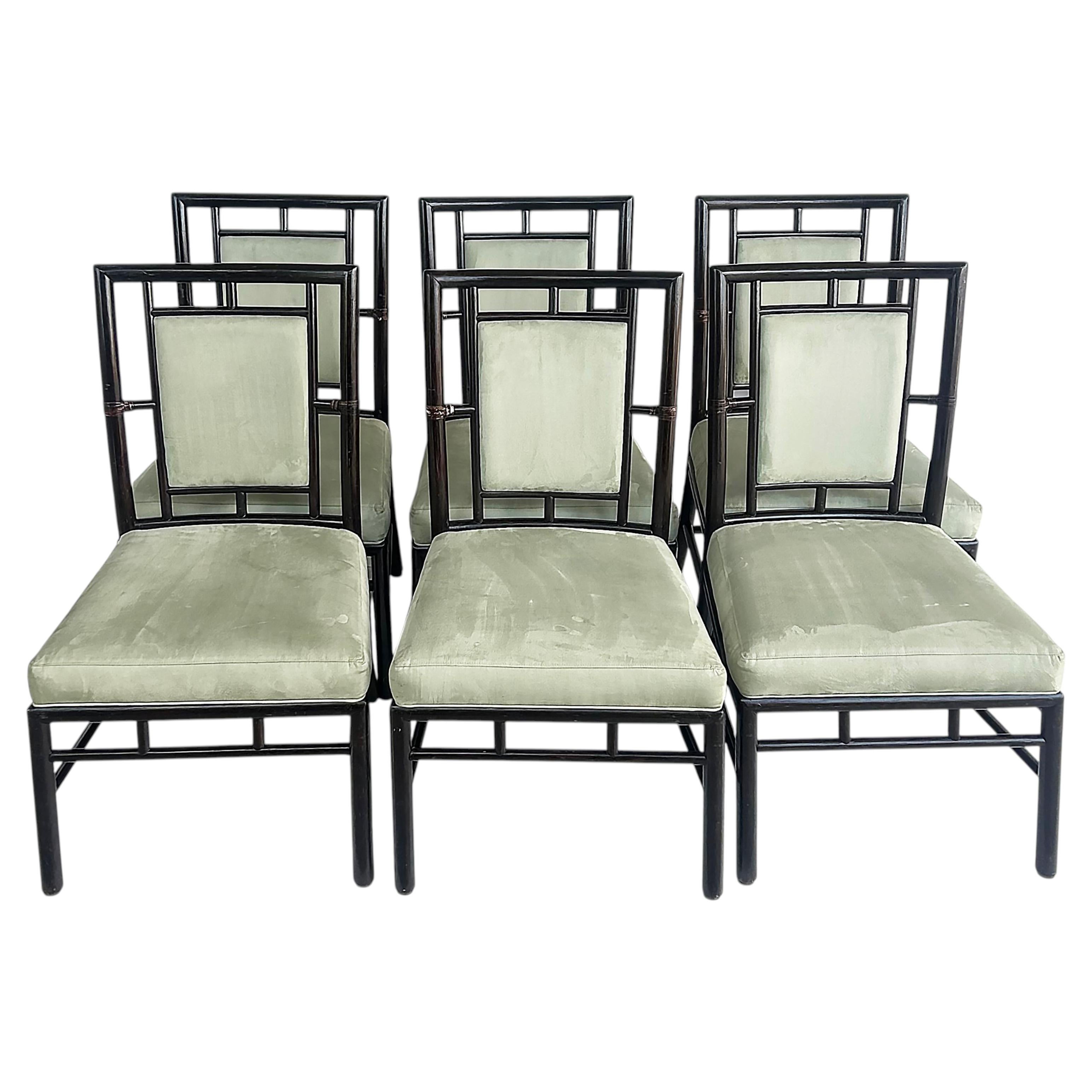 Barbara Barry for McGuire "Ceremony" Dining Chairs, Set of Six