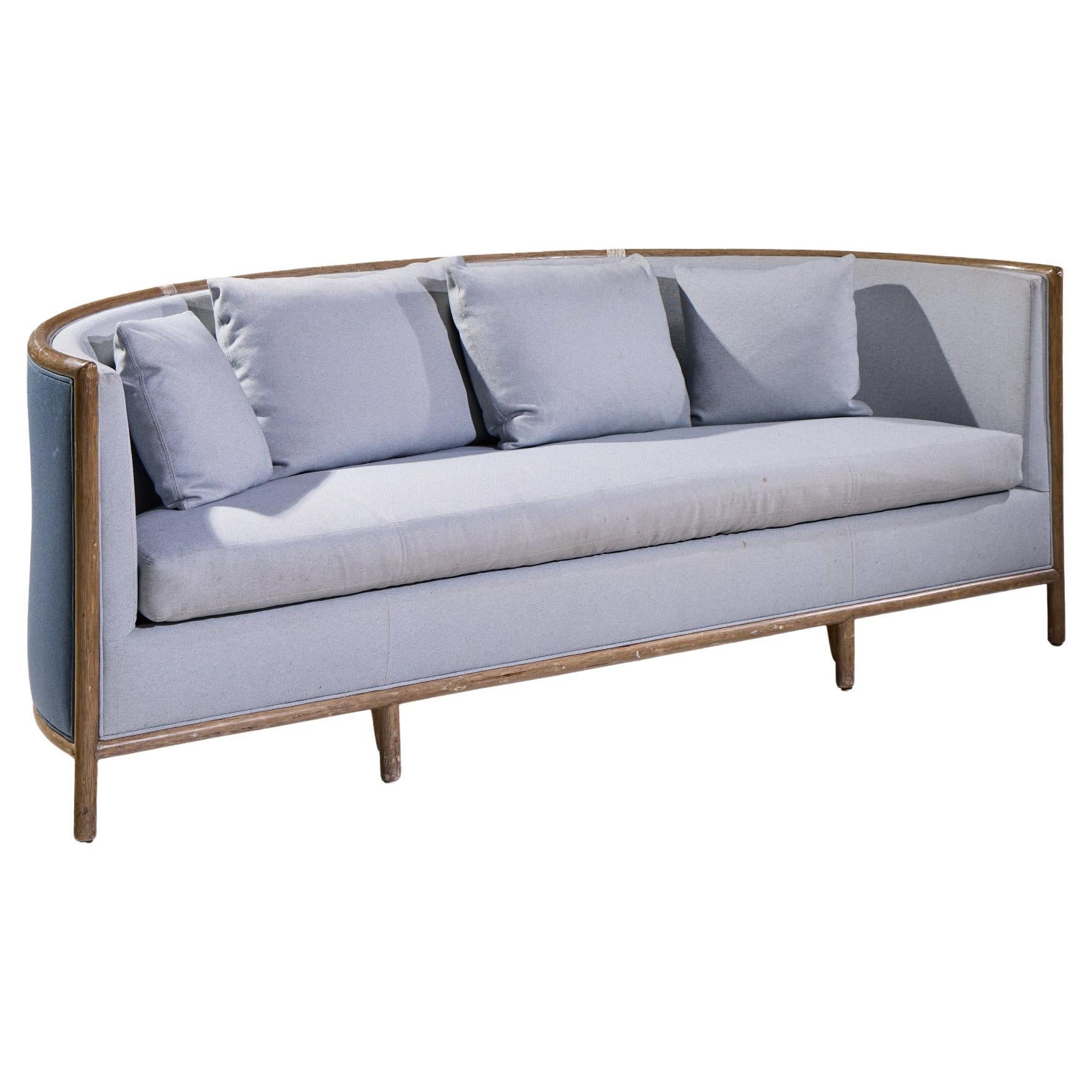 Barbara Barry for McGuire Rattan Fretwork Sofa For Sale