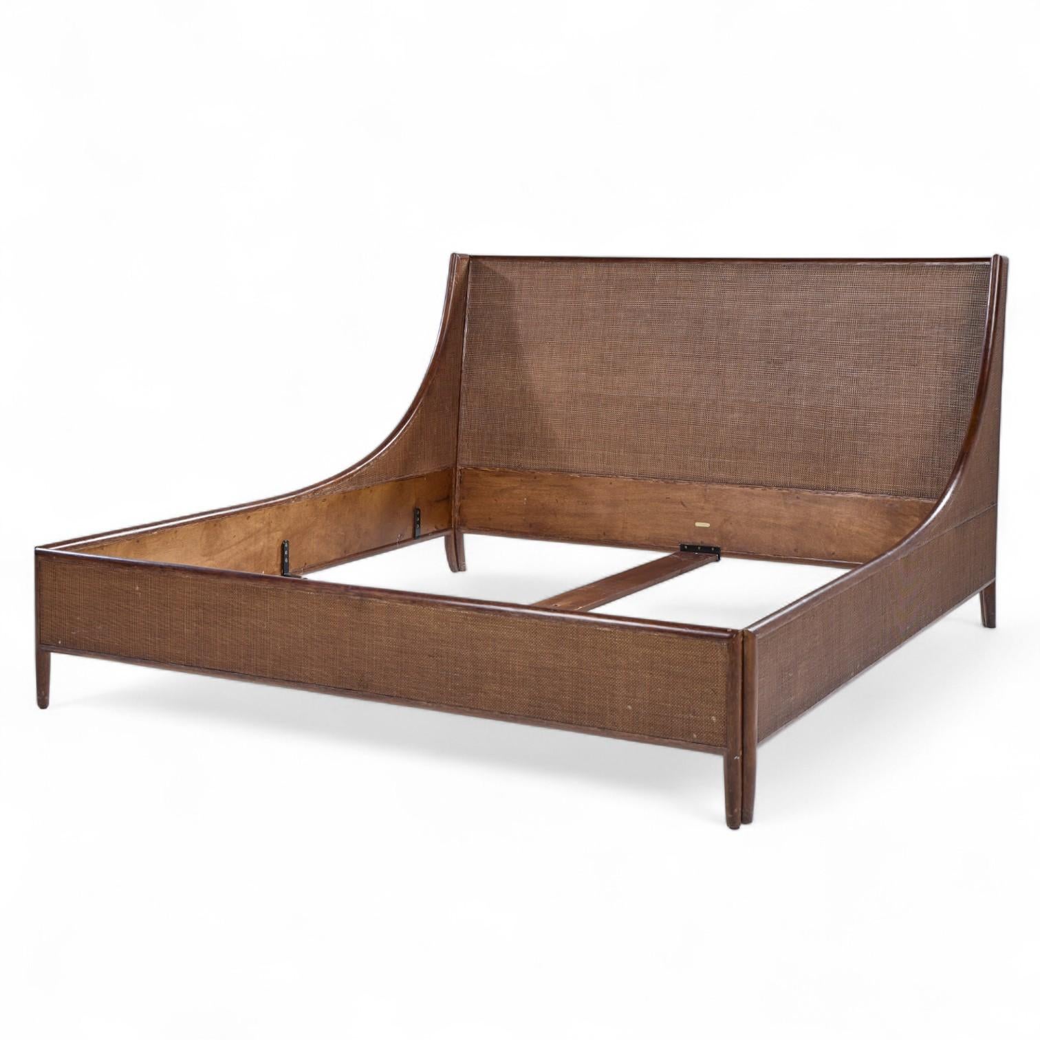 Moderno Barbara Barry per McGuire Letto matrimoniale in rattan in vendita