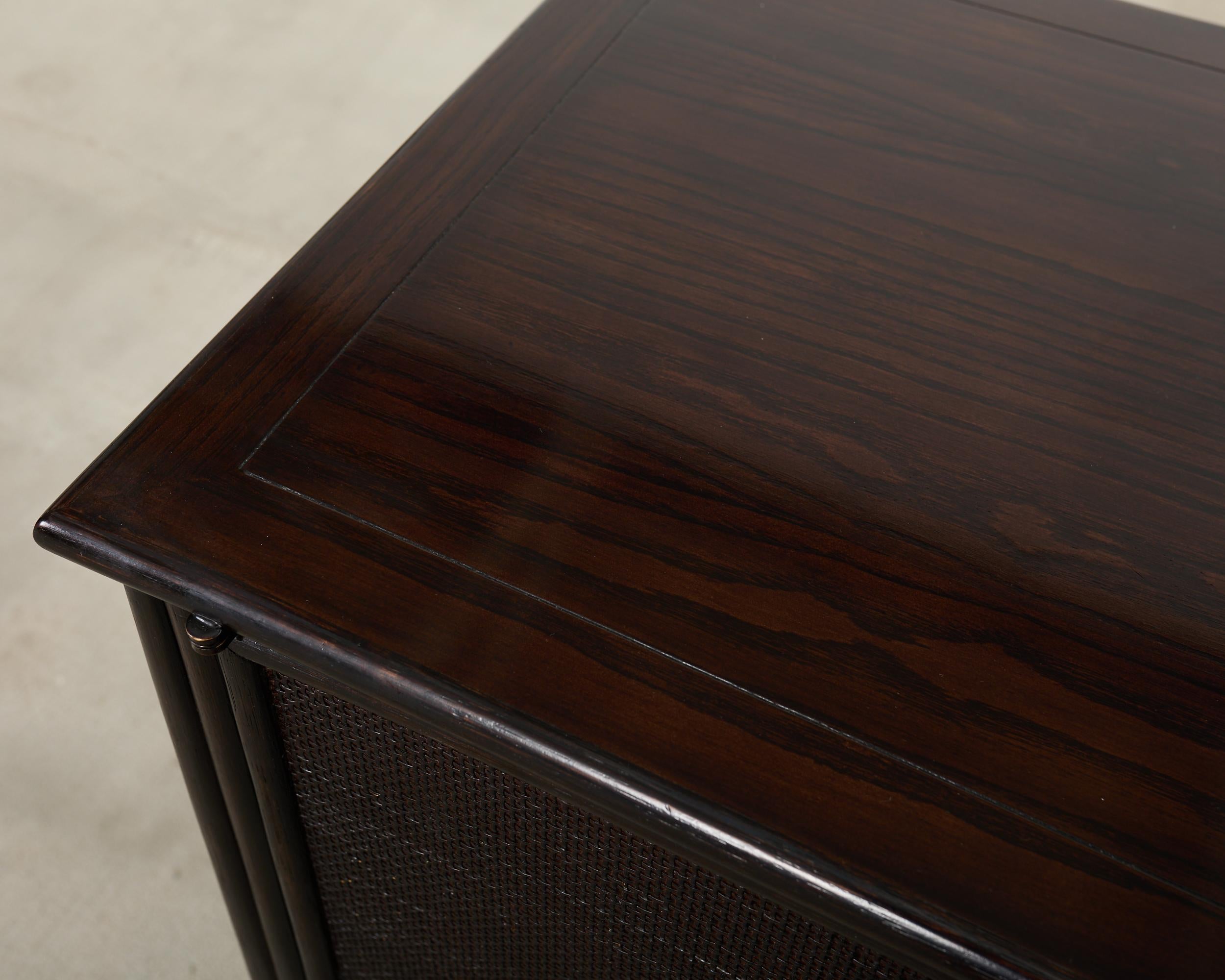 Barbara Barry for McGuire Rattan Oak Raffia Sideboard Buffet For Sale 2