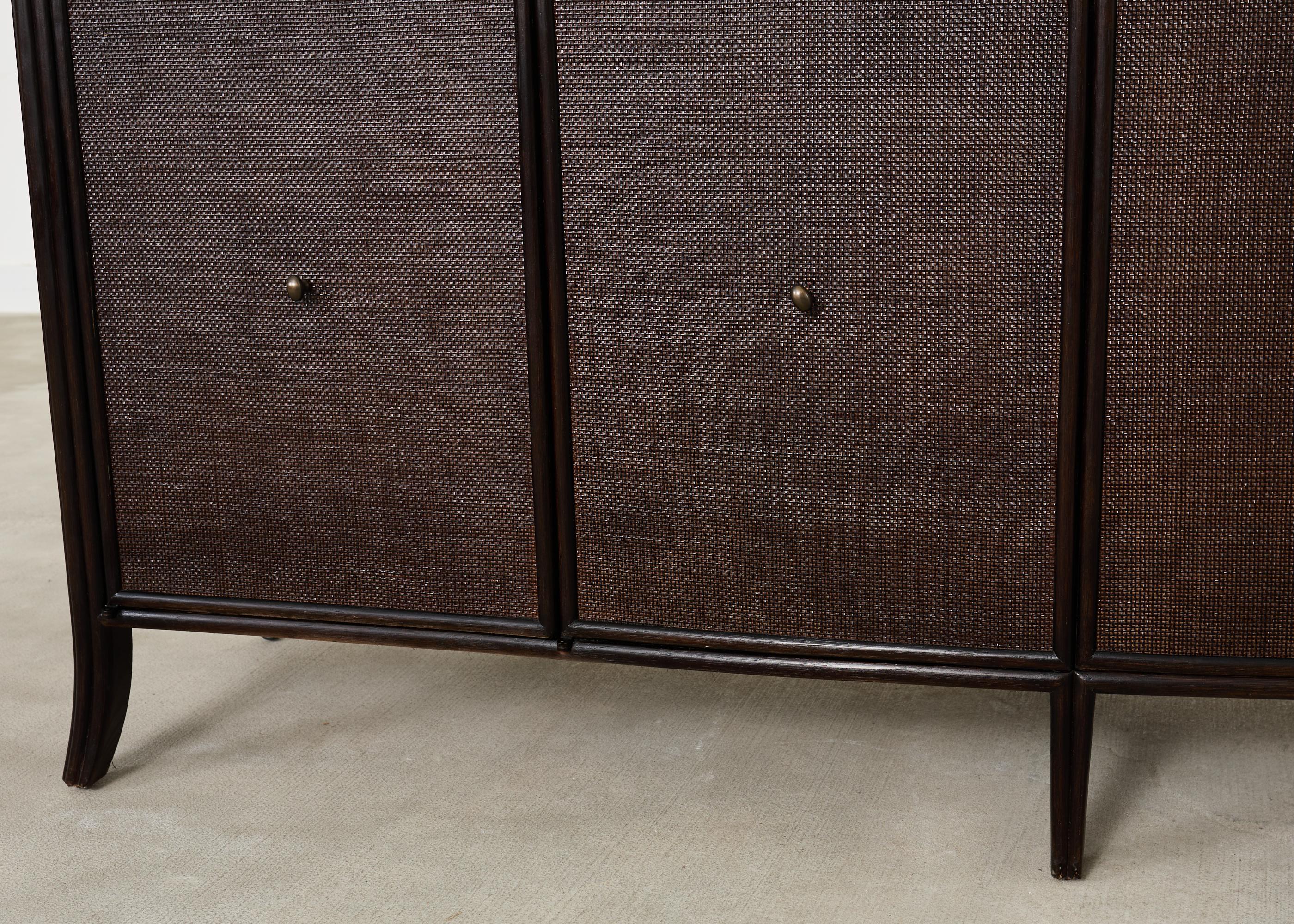 Barbara Barry for McGuire Rattan Oak Raffia Sideboard Buffet For Sale 7