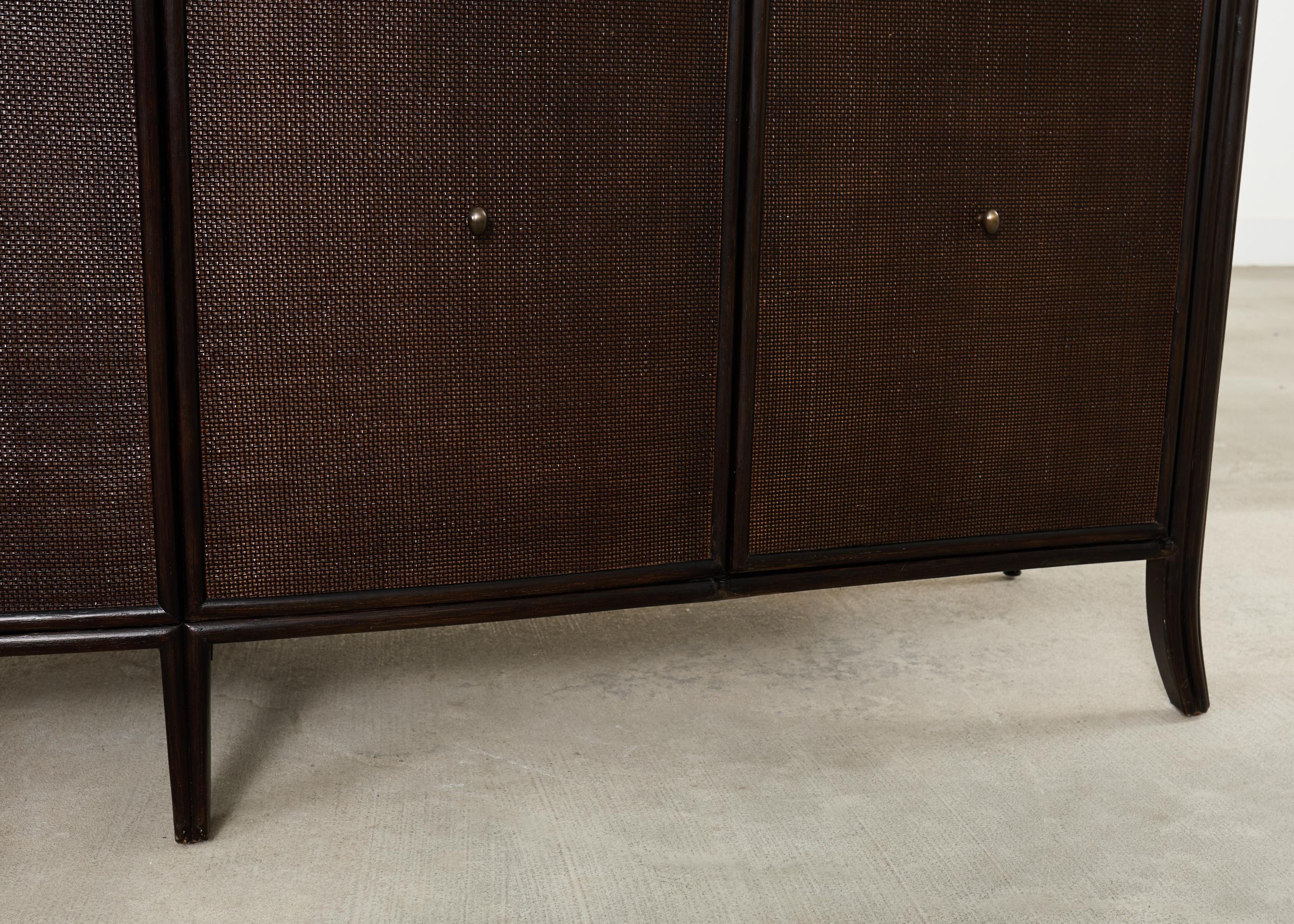 Barbara Barry for McGuire Rattan Oak Raffia Sideboard Buffet For Sale 8