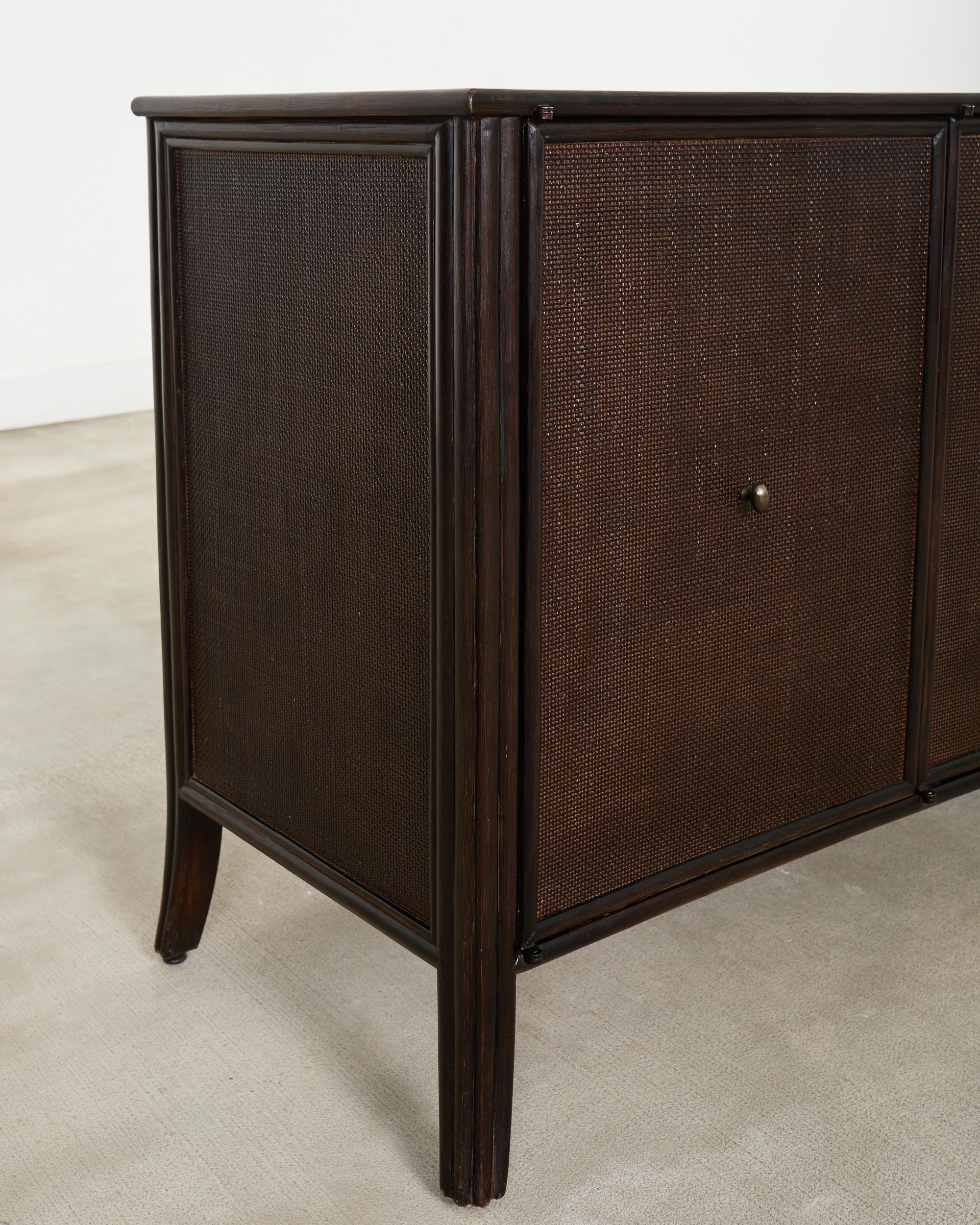 Barbara Barry for McGuire Rattan Oak Raffia Sideboard Buffet For Sale 9