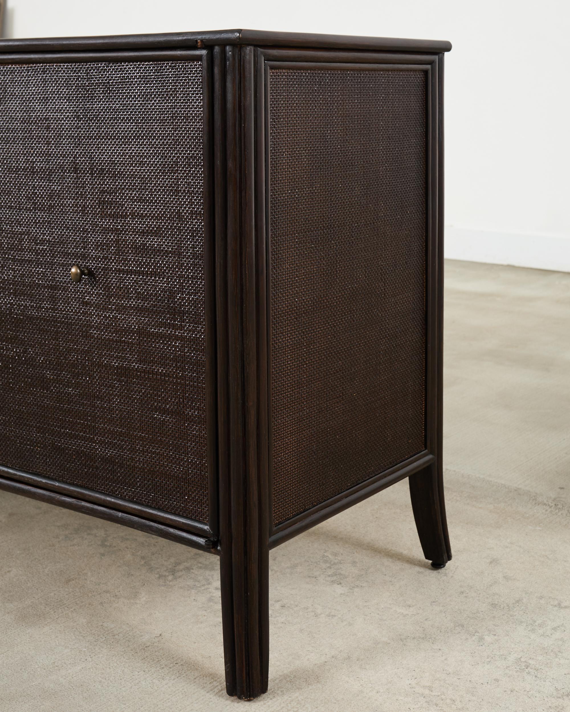 Barbara Barry for McGuire Rattan Oak Raffia Sideboard Buffet For Sale 11