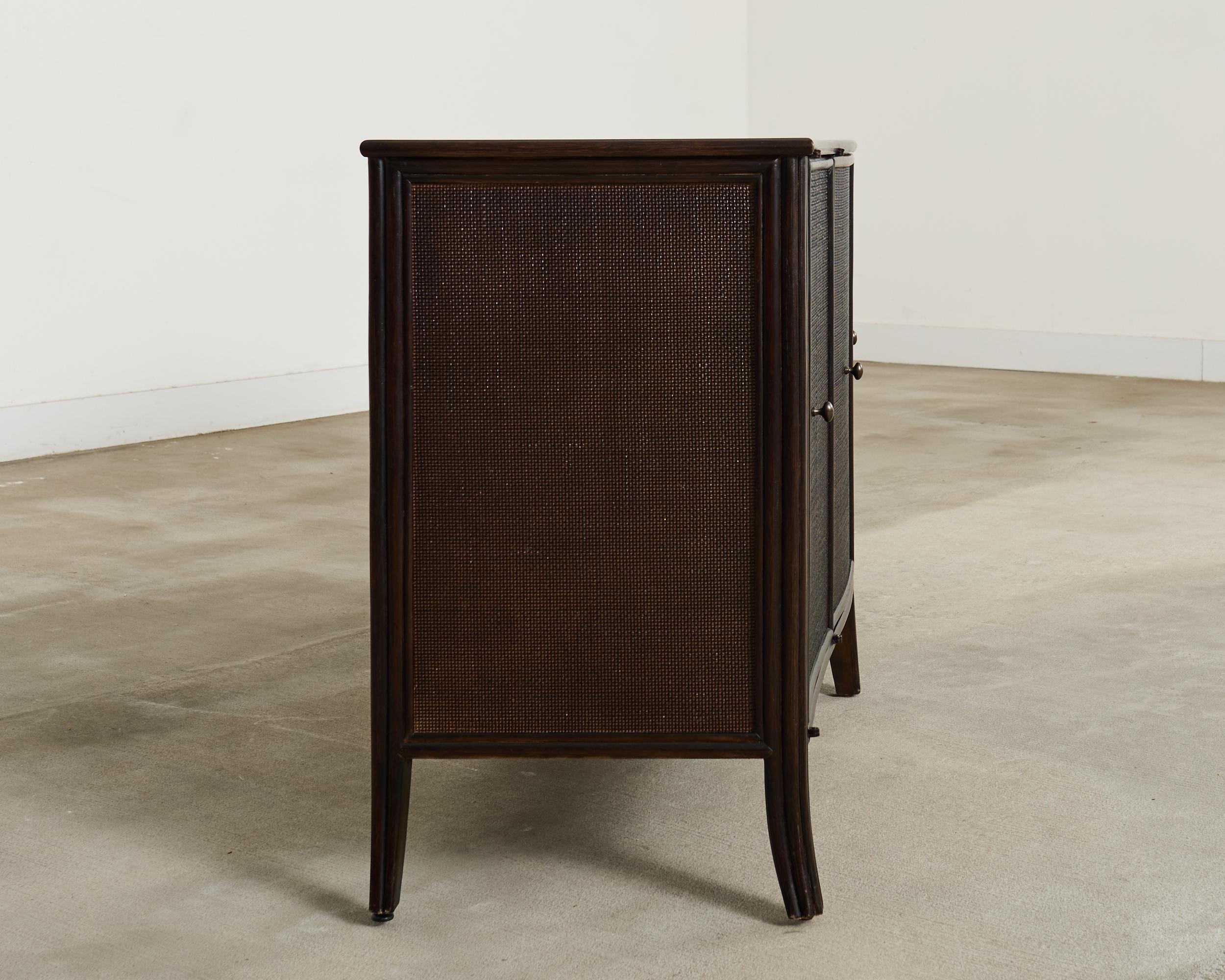 Barbara Barry for McGuire Rattan Oak Raffia Sideboard Buffet In Good Condition For Sale In Rio Vista, CA
