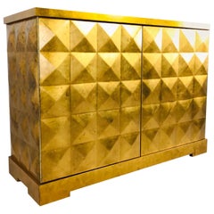 Barbara Barry Gold Leaf Diamond Chest by Baker