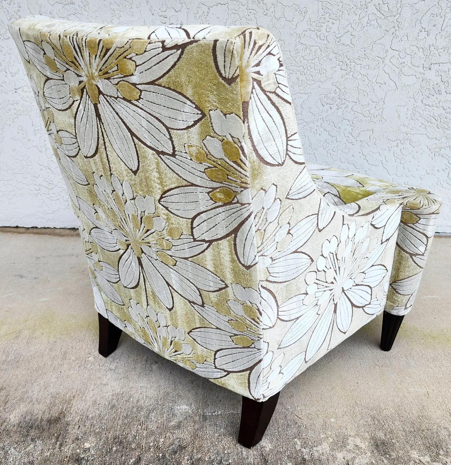 Barbara Barry Lounge Chair Velvet for Henredon For Sale 5