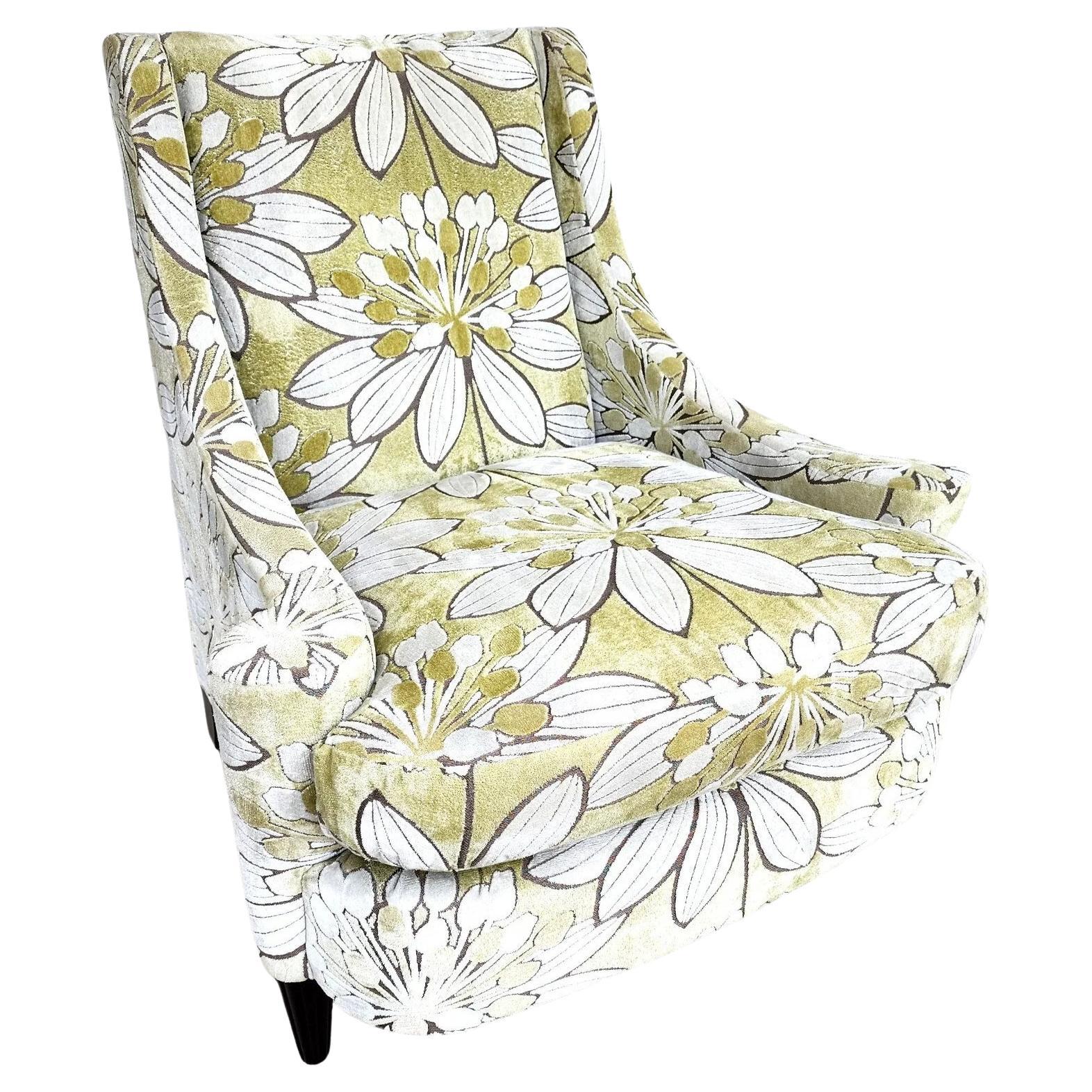 Barbara Barry Lounge Chair Velvet for Henredon For Sale