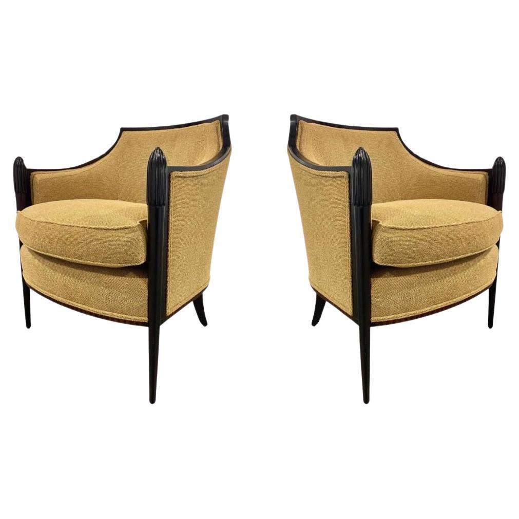 Barbara Barry Lounge Chairs for Baker, Vintage Pair, Elegant Design