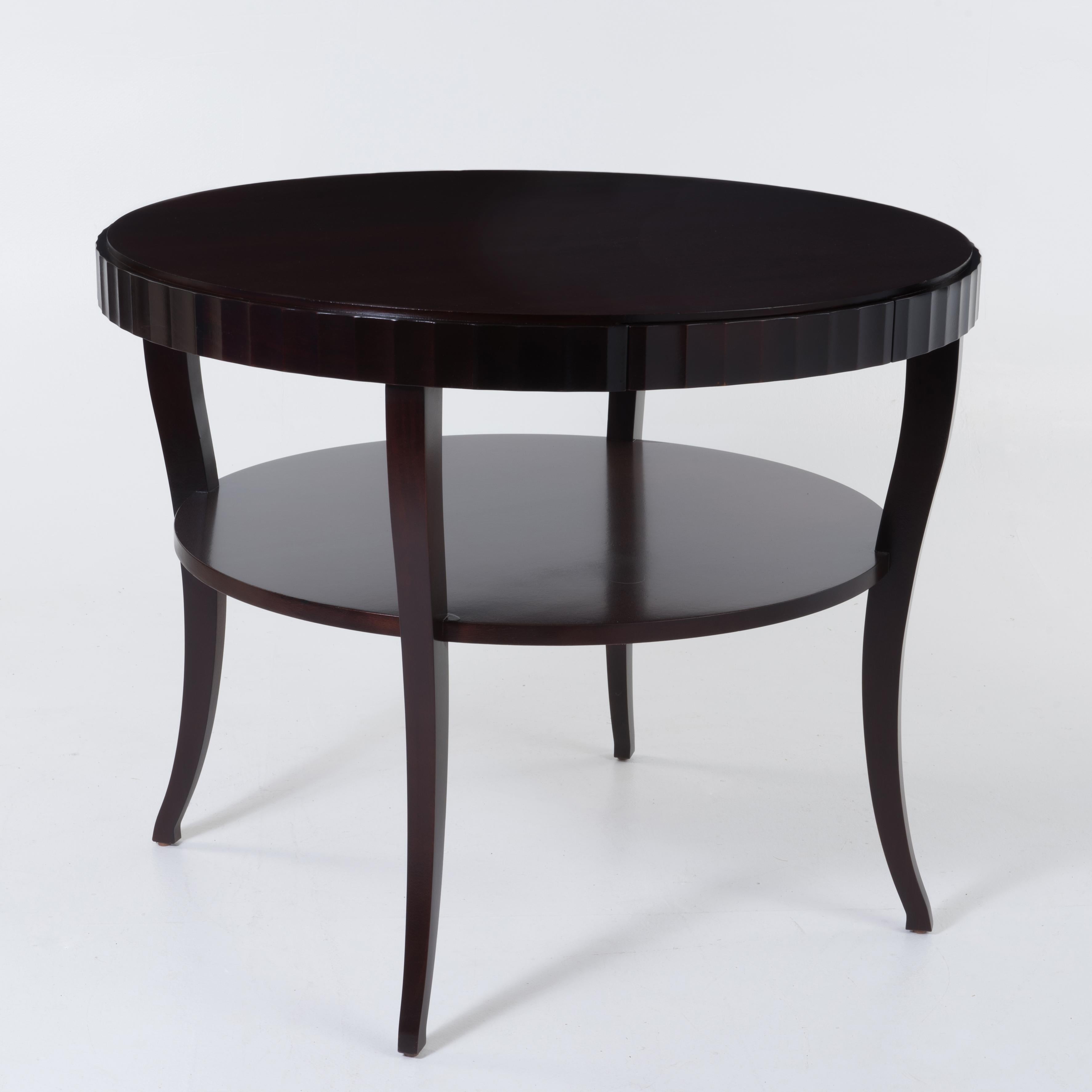 Barbara Barry Mahogany Fluted Center Table 1
